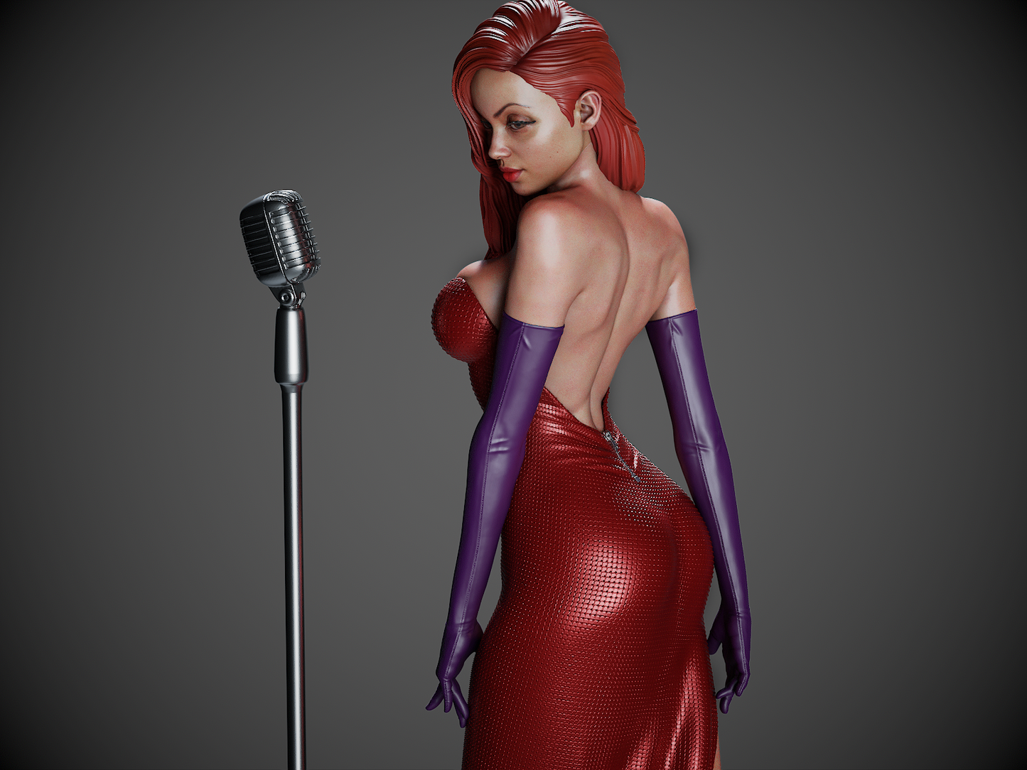 Jessica Rabbit Resin Fan Art - MTO (Design by CA3D Studios)