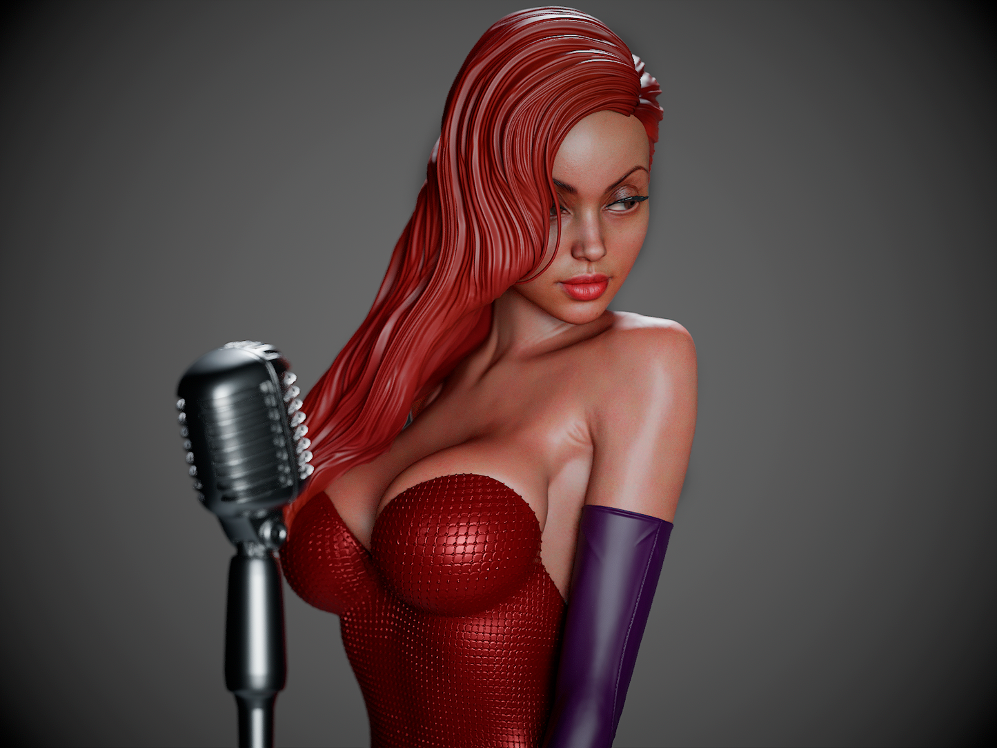 Jessica Rabbit Resin Fan Art - MTO (Design by CA3D Studios)