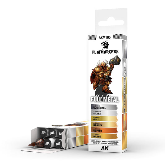 AK Playmarkers Metals Set - Acrylic Brush Marker