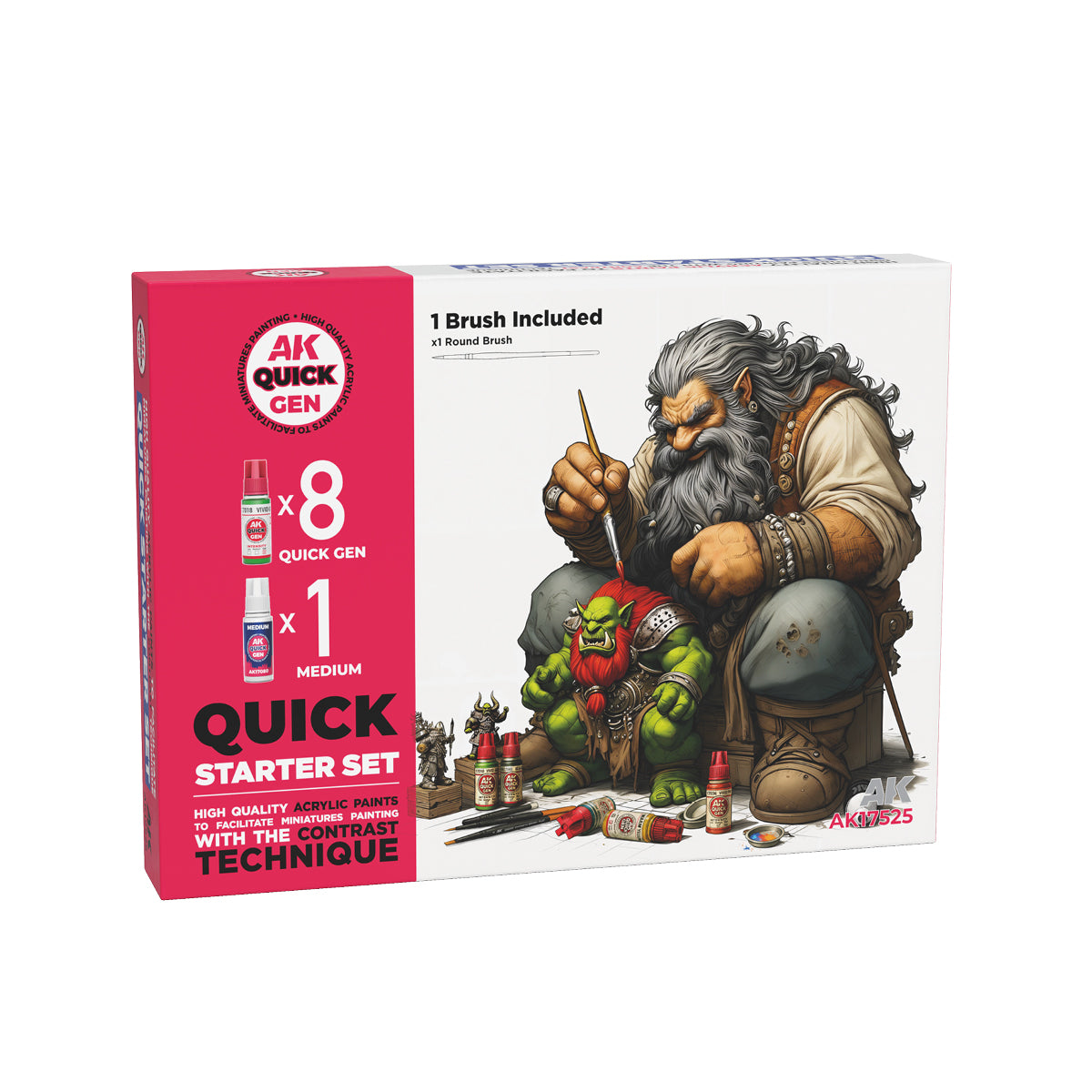 AK Quick Gen Acrylic Contrast Paint Set - Quick Starter