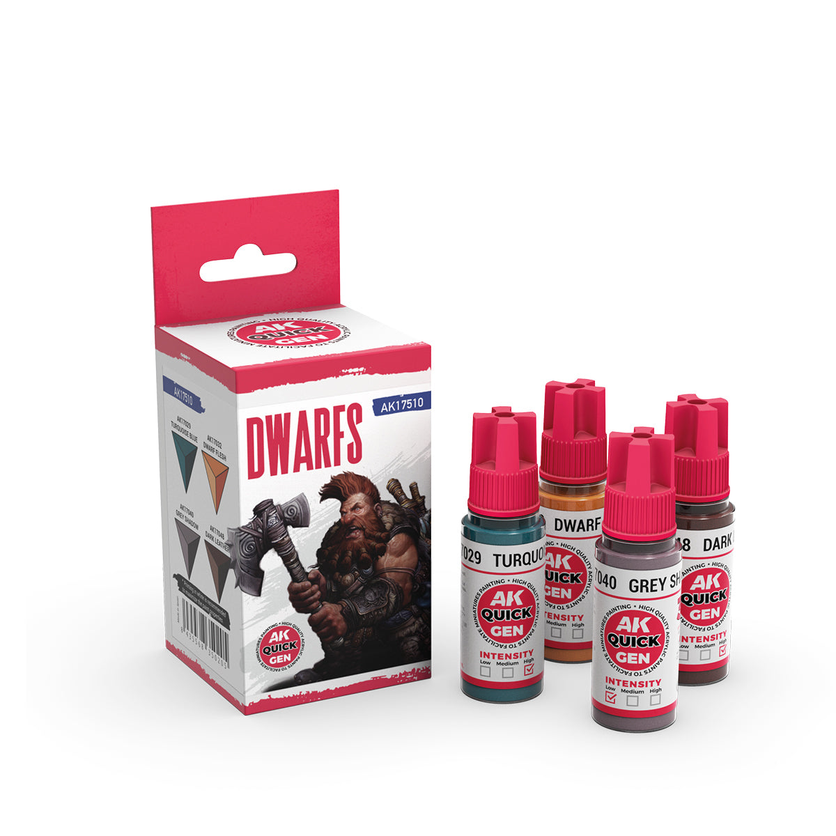 AK Quick Gen Acrylic Contrast Paint Set - Dwarfs