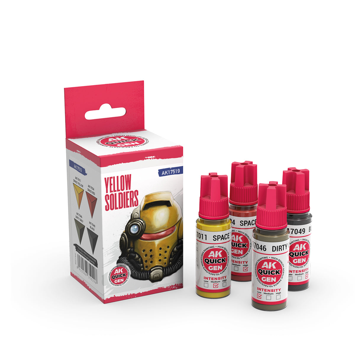 AK Quick Gen Acrylic Contrast Paint Set - Yellow Soldiers