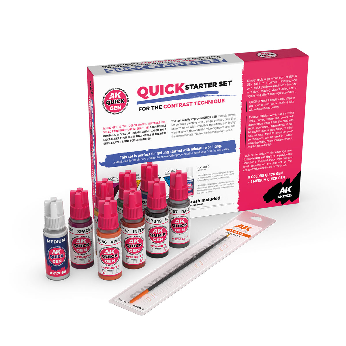 AK Quick Gen Acrylic Contrast Paint Set - Quick Starter