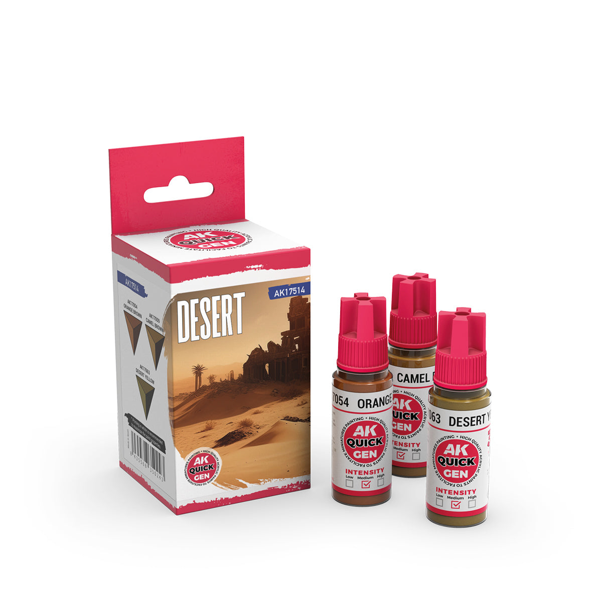 AK Quick Gen Acrylic Contrast Paint Set - Desert