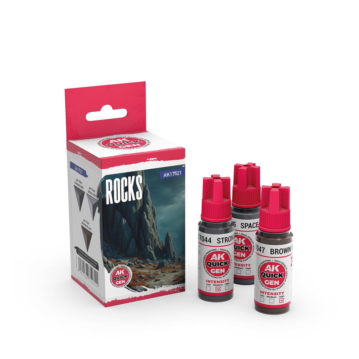 AK Quick Gen Acrylic Contrast Paint Set - Rocks