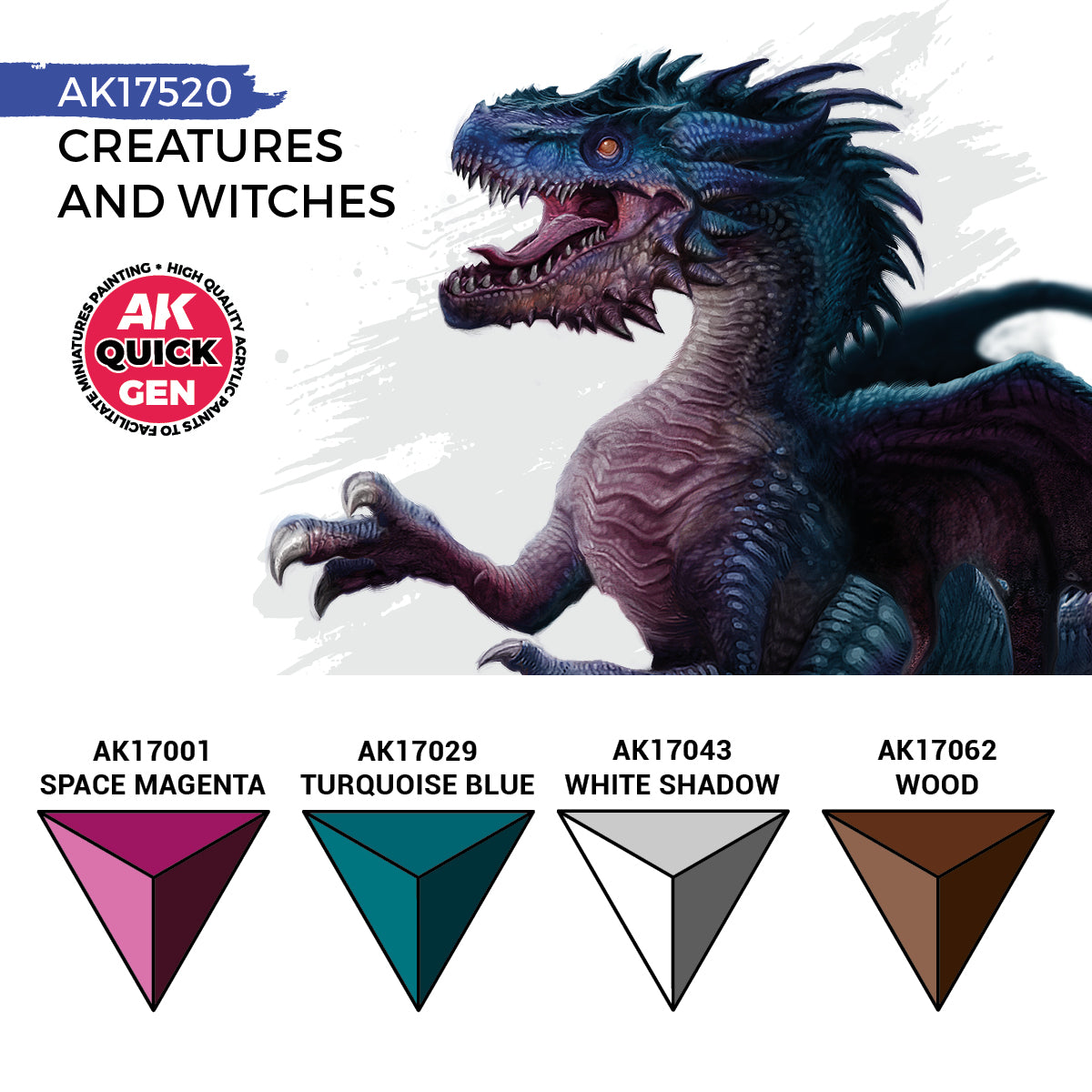 AK Quick Gen Acrylic Contrast Paint Set - Creatures and Witches