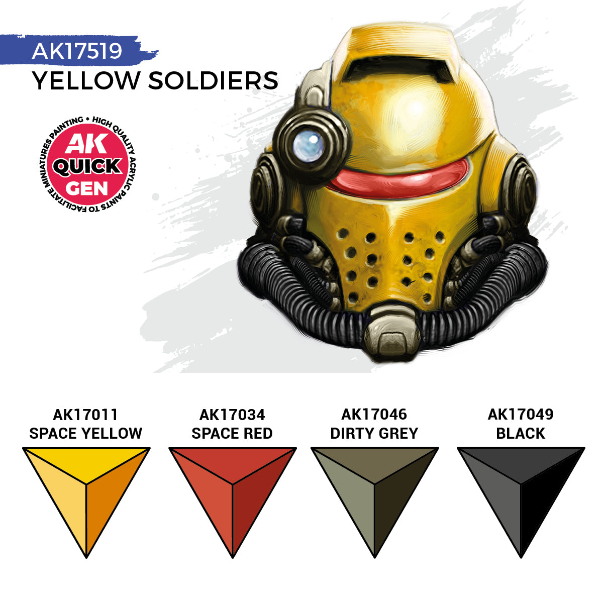 AK Quick Gen Acrylic Contrast Paint Set - Yellow Soldiers