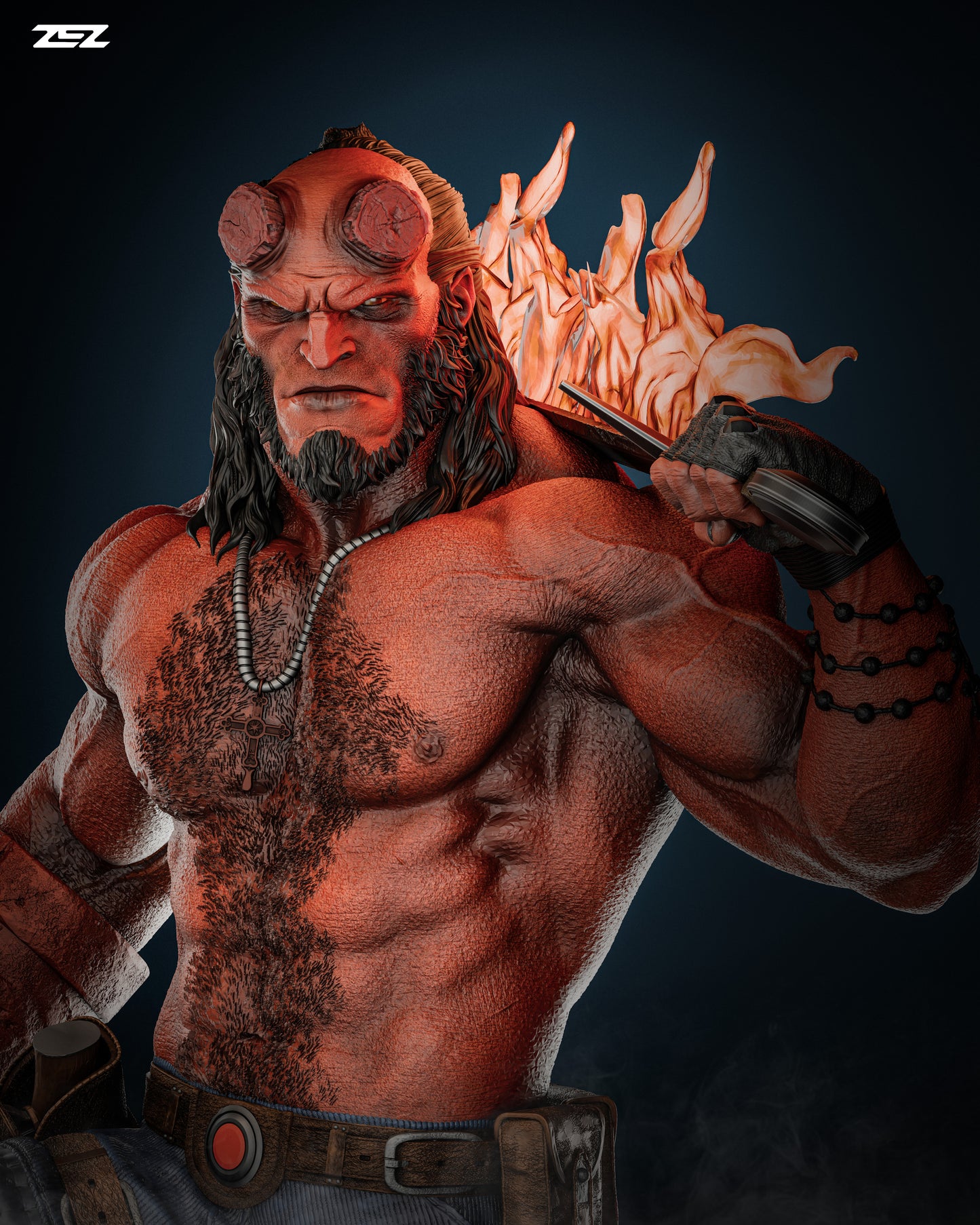 Hellboy Resin Sculpture Fan Art Pro - MTO (ZEZ)