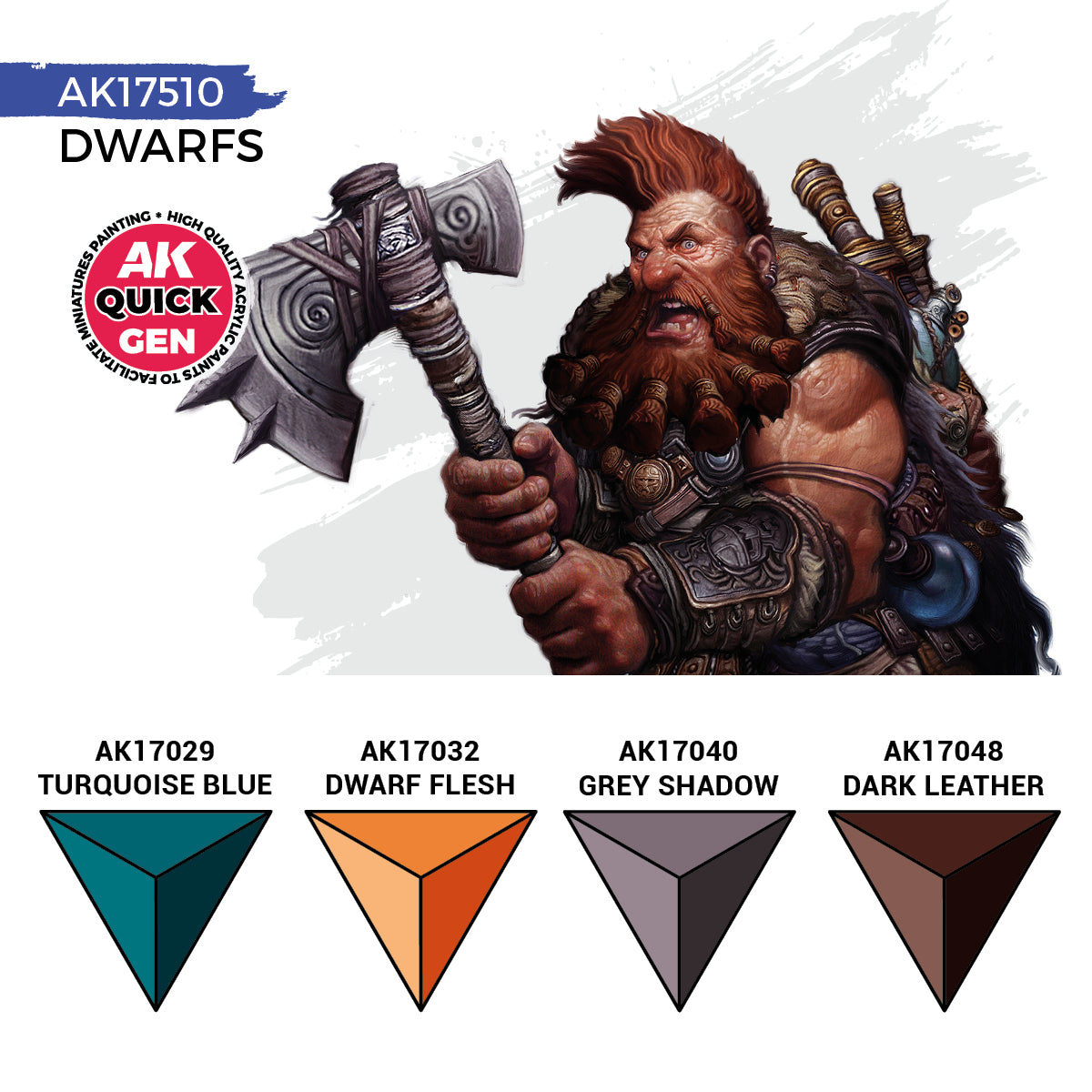 AK Quick Gen Acrylic Contrast Paint Set - Dwarfs