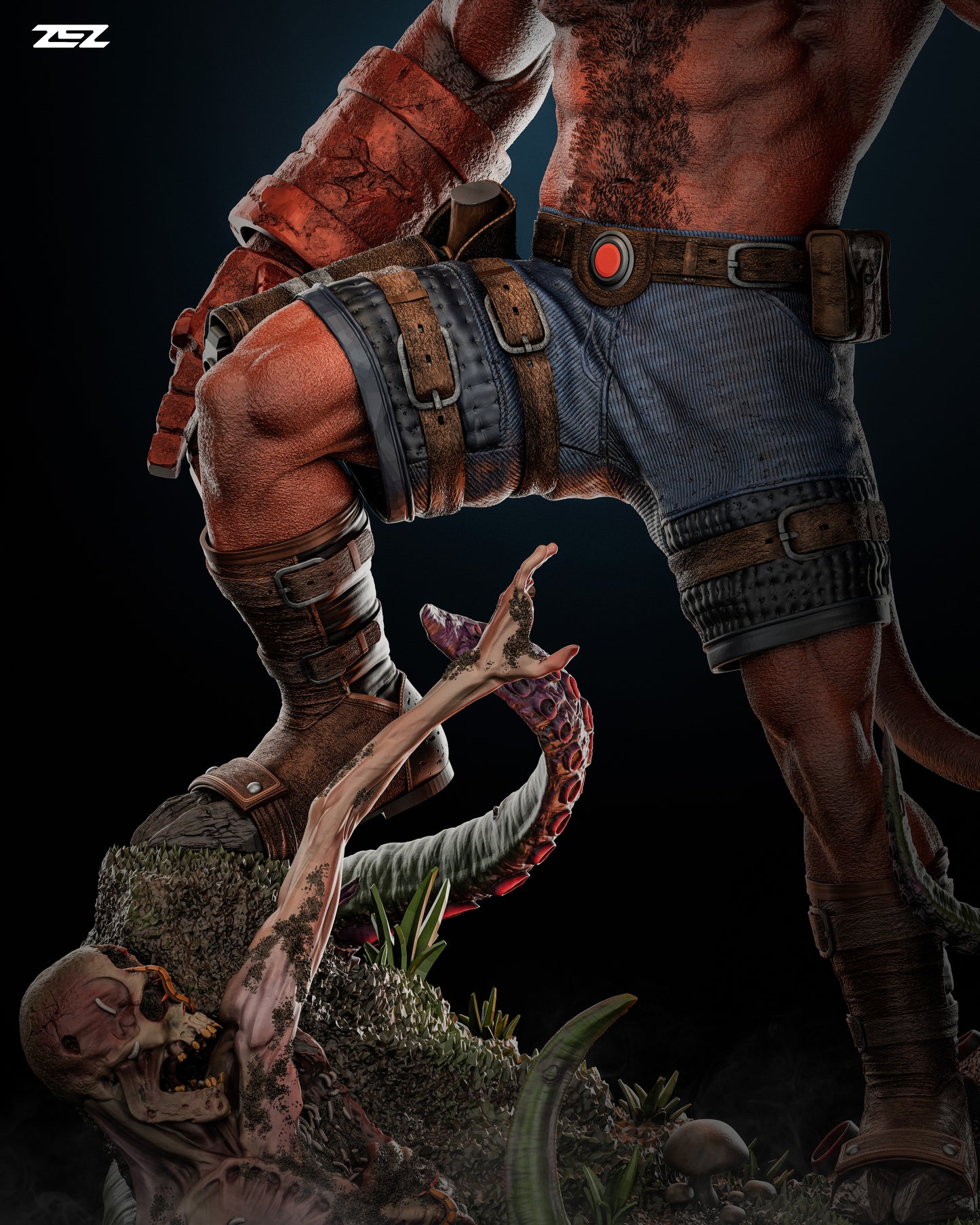 Hellboy Resin Sculpture Fan Art Pro - MTO (ZEZ)