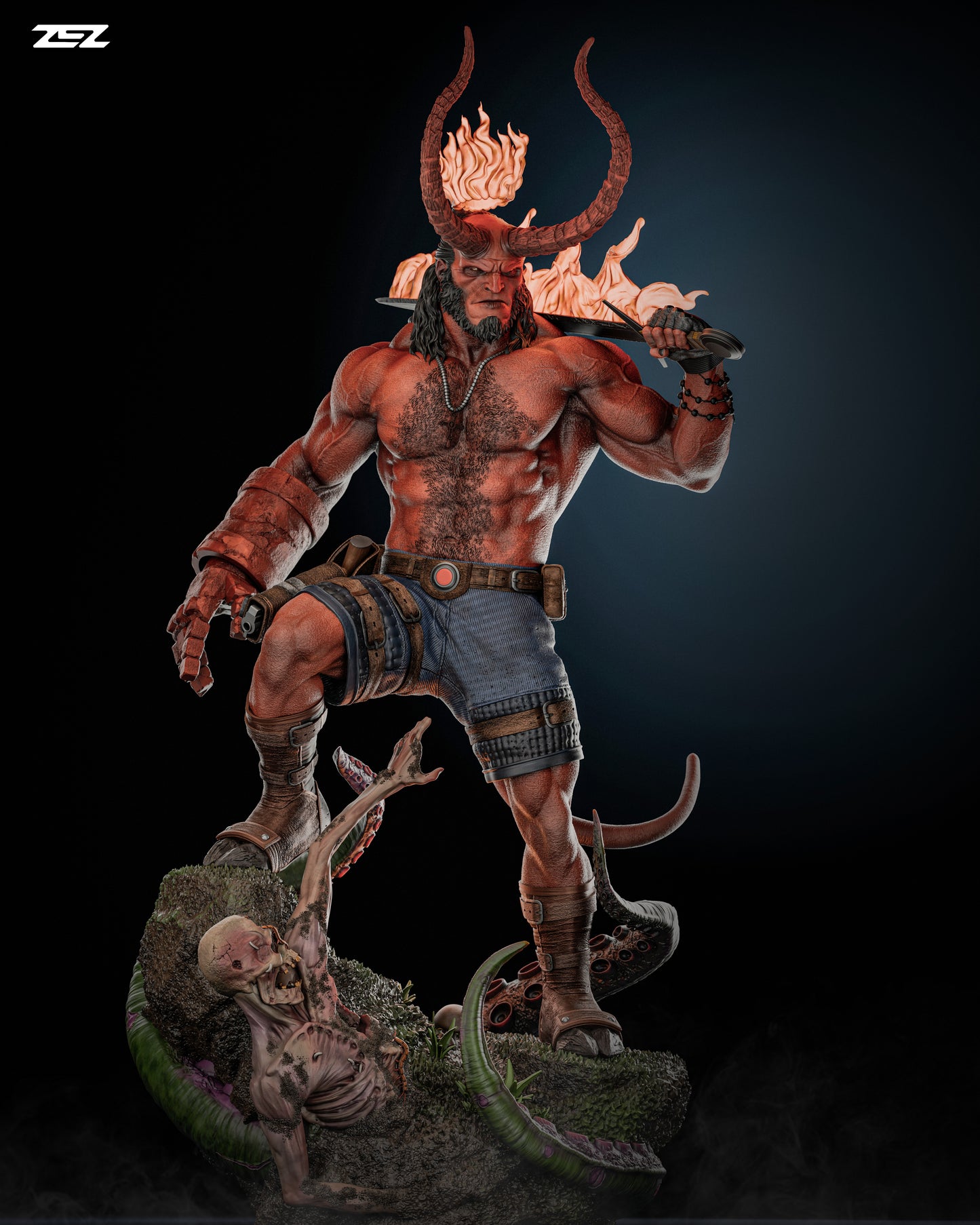 Hellboy Resin Sculpture Fan Art Pro - MTO (ZEZ)