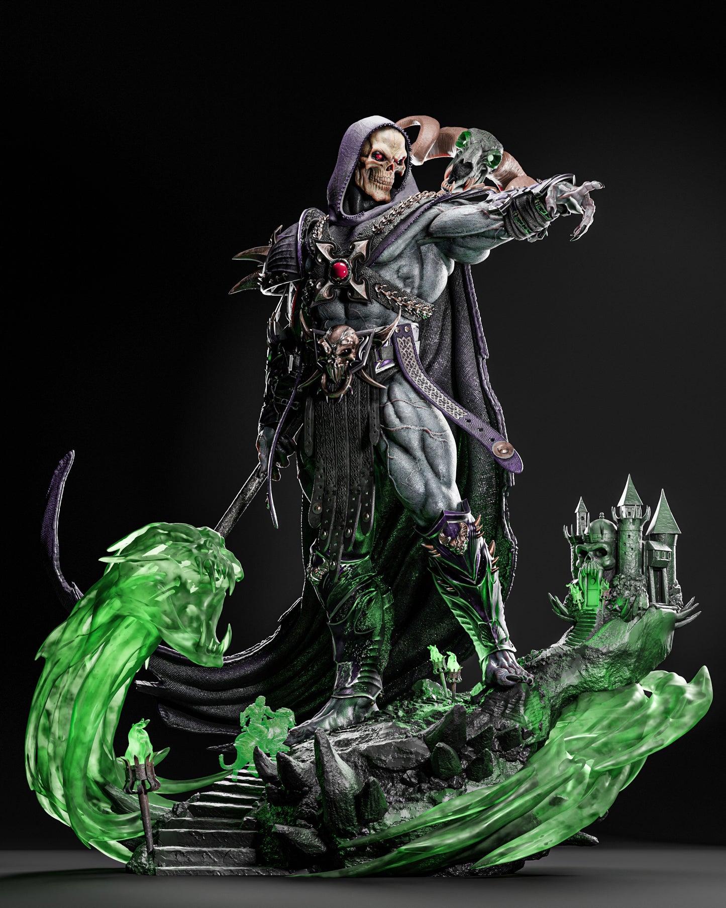 Skeletor Resin Sculpture Fan Art Pro - MTO (ZEZ)