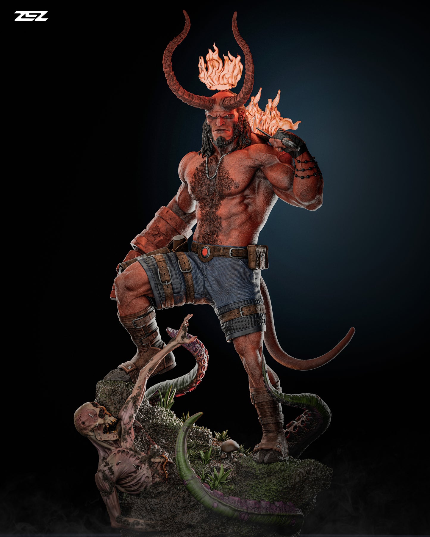 Hellboy Resin Sculpture Fan Art Pro - MTO (ZEZ)