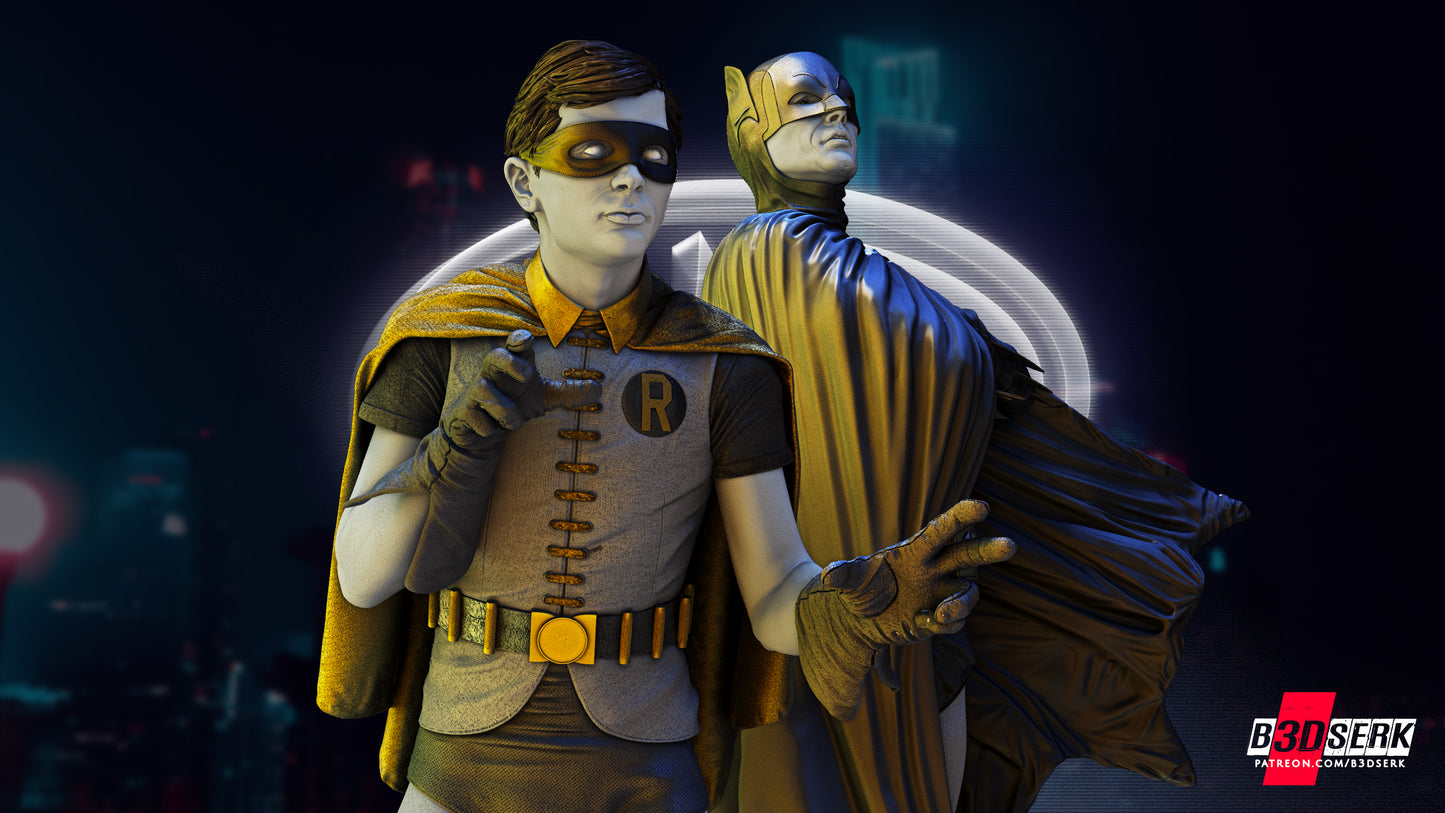 Batman & Robin 1960 Resin Fan Art Pro Painted - MTO