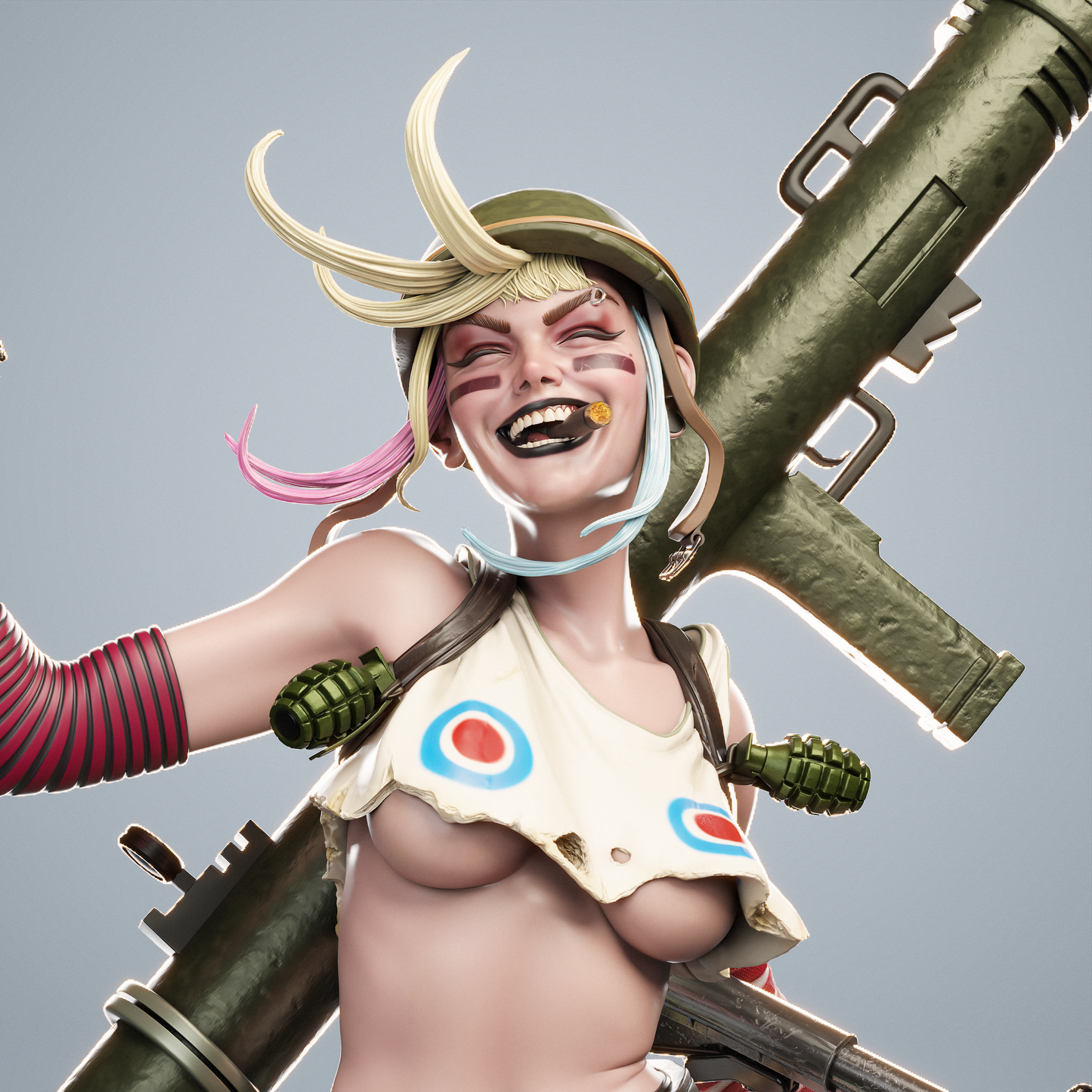 Tank Girl Resin Sculpture (Design by CA3D Studios)