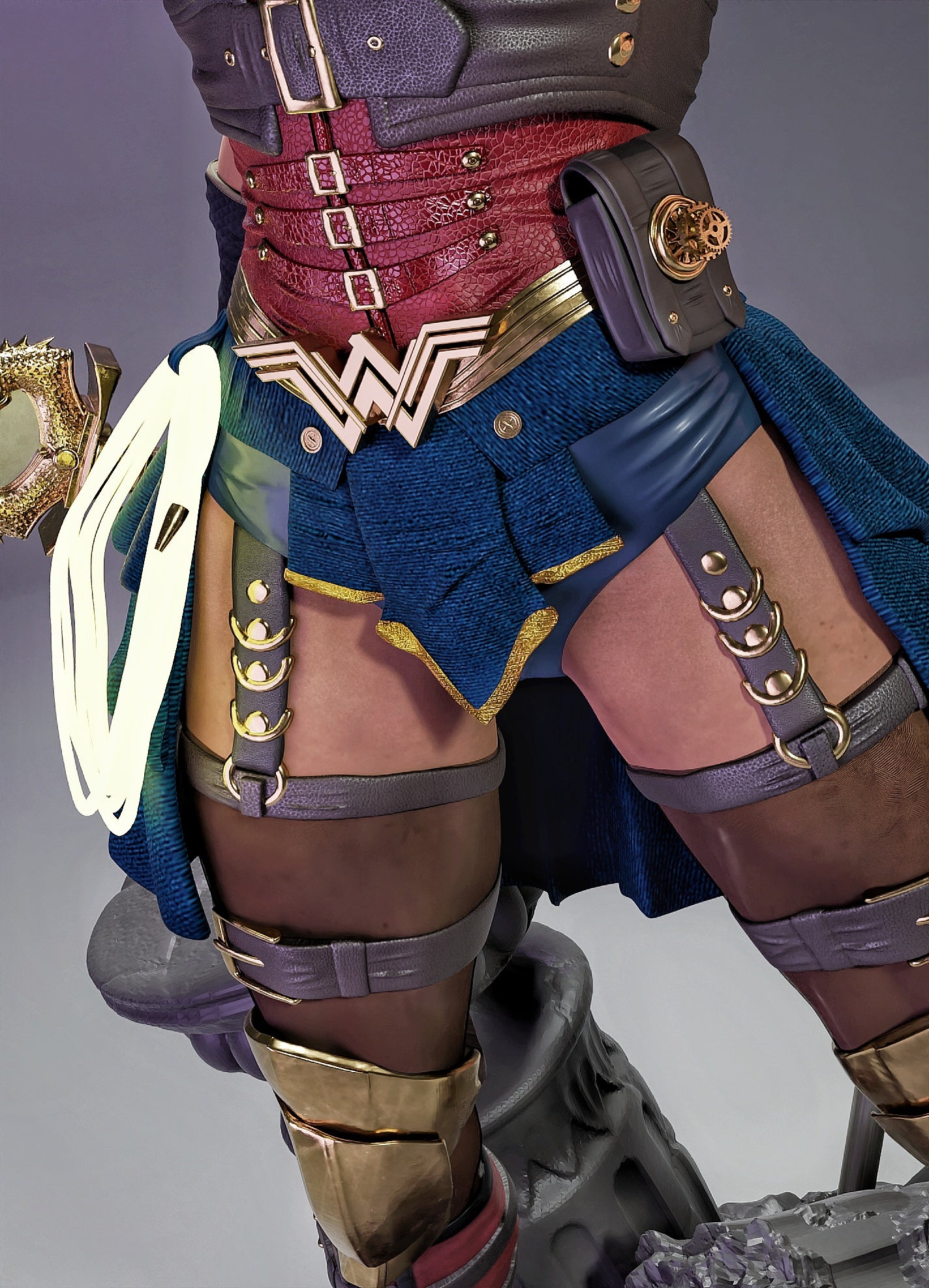 Steampunk Wonder Woman Resin Art (Design by MCM3D Studios)