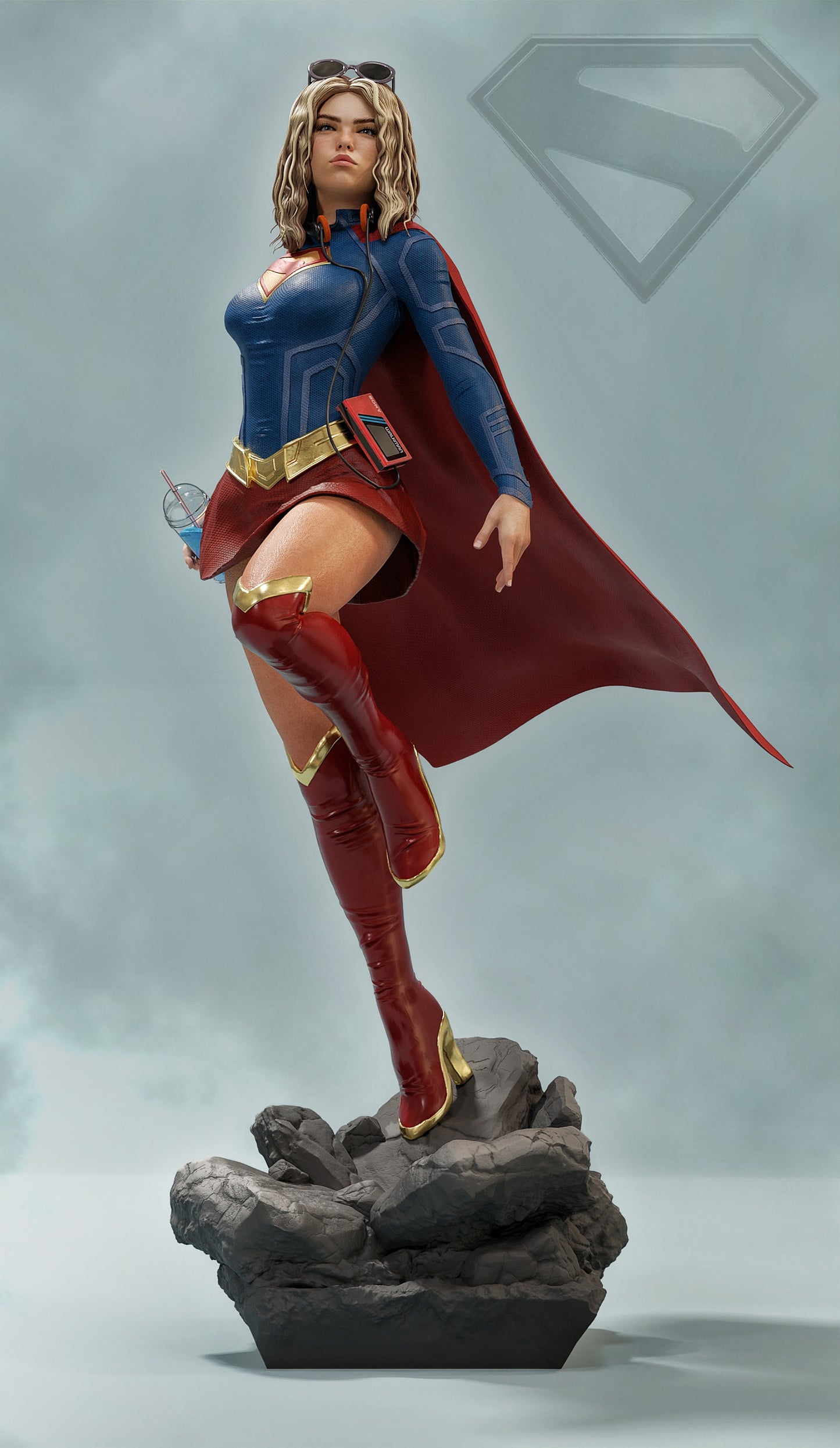 Supergirl Resin Art (Design by MCM3D Studios)