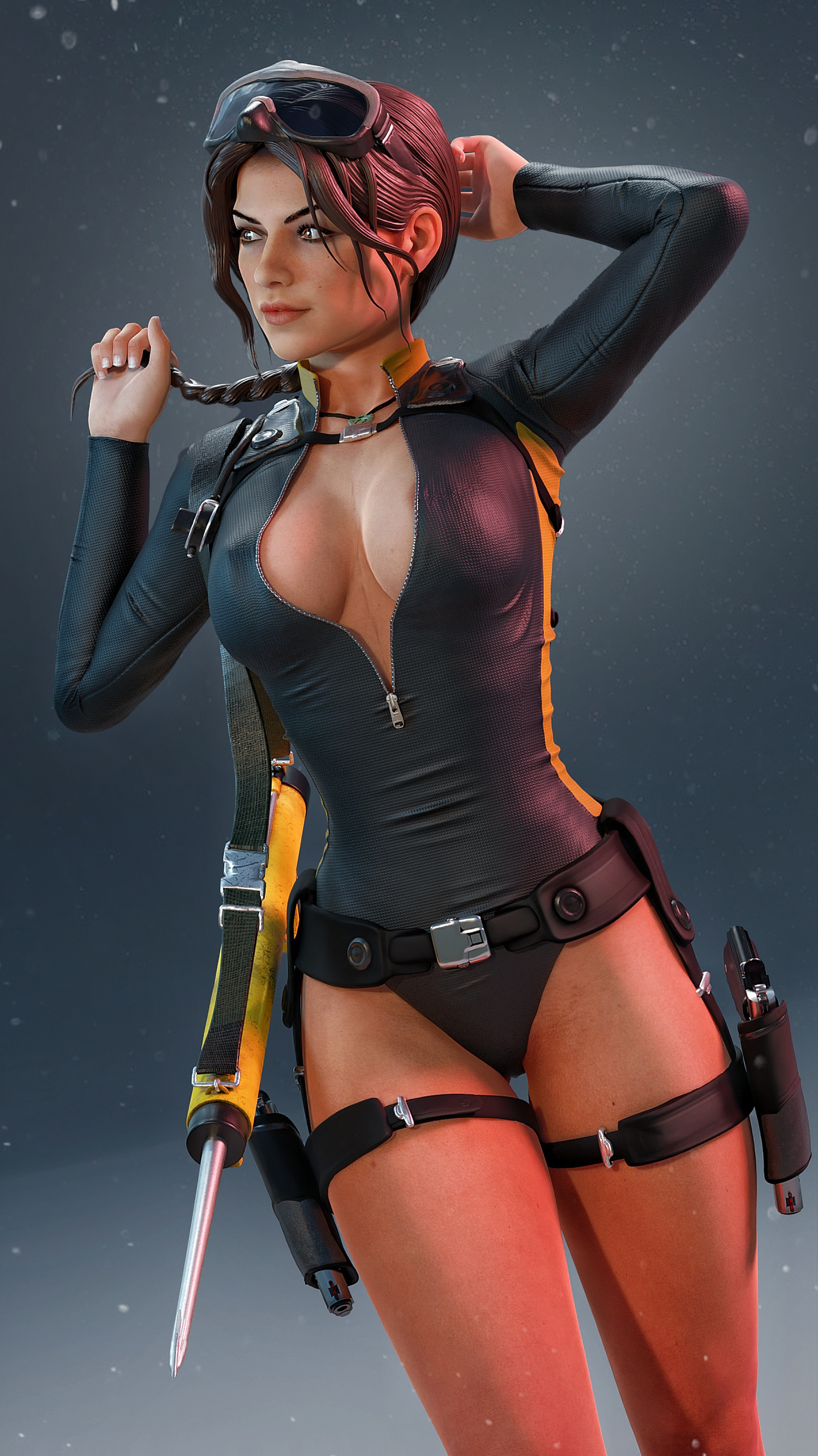 Lara Croft Swimsuit Resin Art (Design by MCM3D Studios)