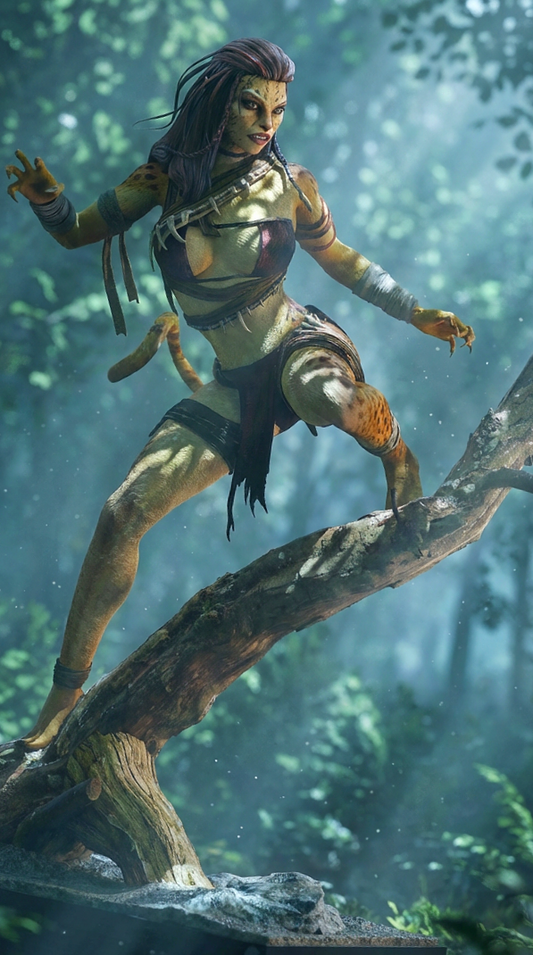 Cheetarah Resin Art (Design by MCM3D Studios)