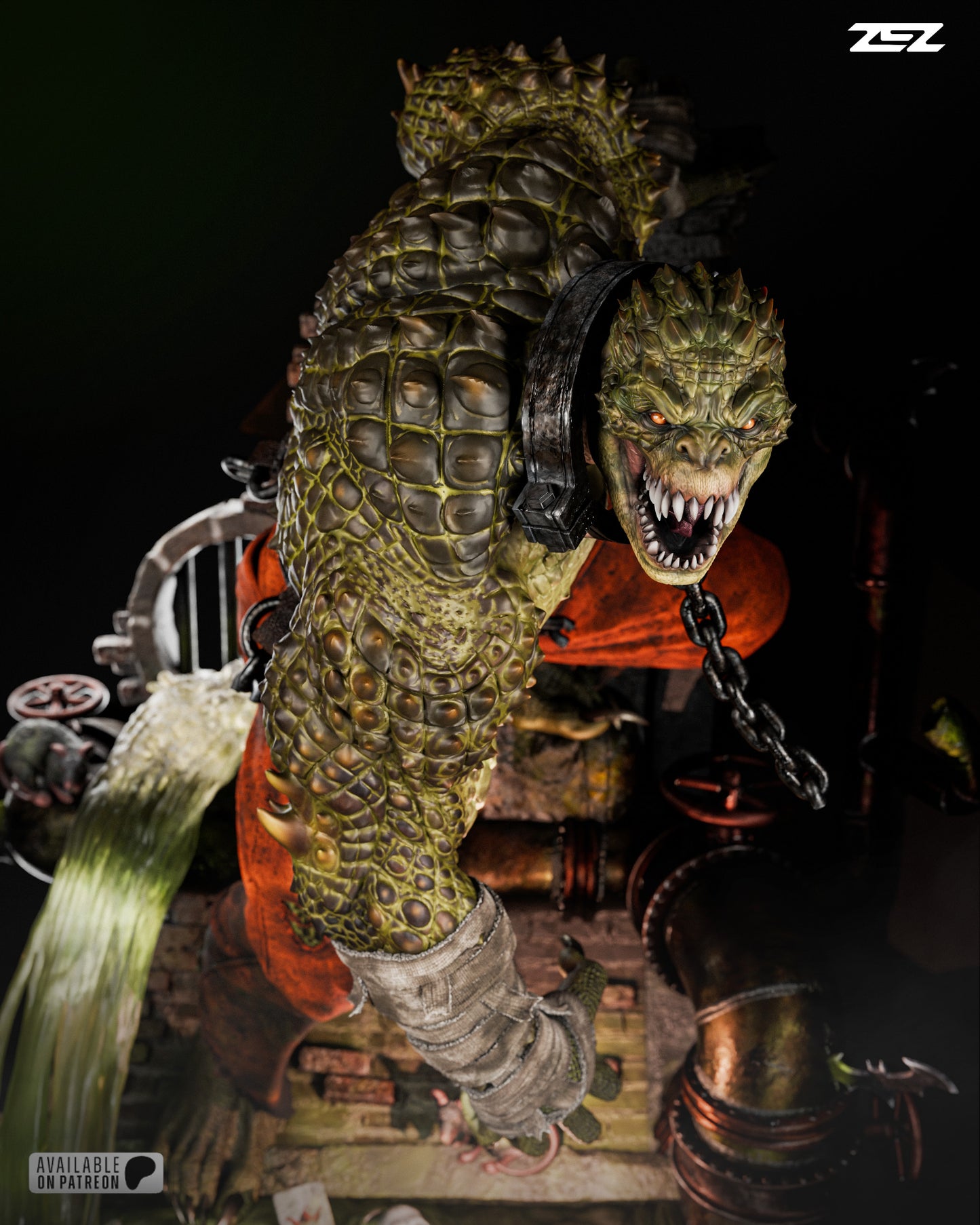 Killer Crocodile Resin Sculpture Fan Art Pro - MTO (ZEZ)