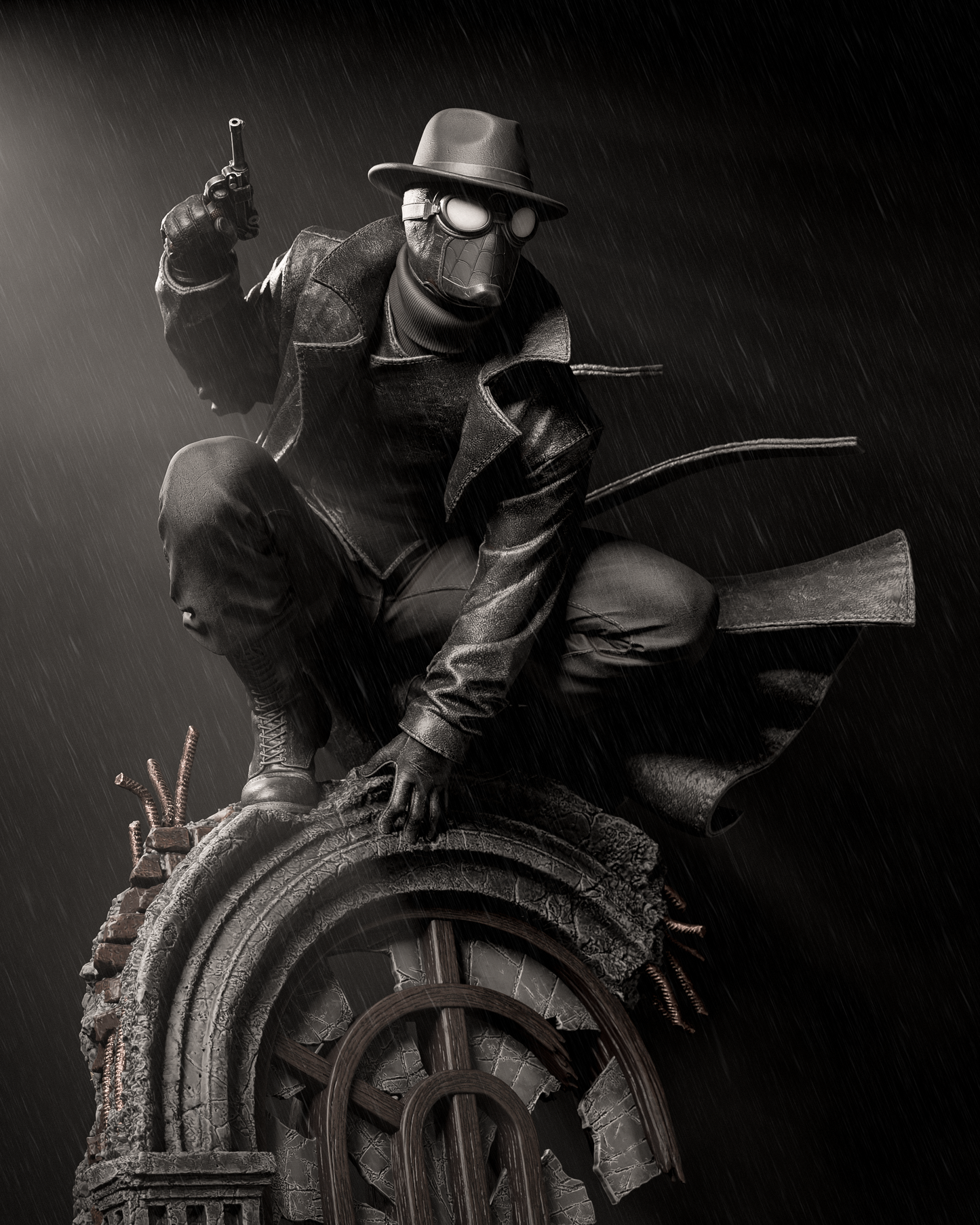 Spider Man Noir Resin Art - MTO (Design by CA3D)