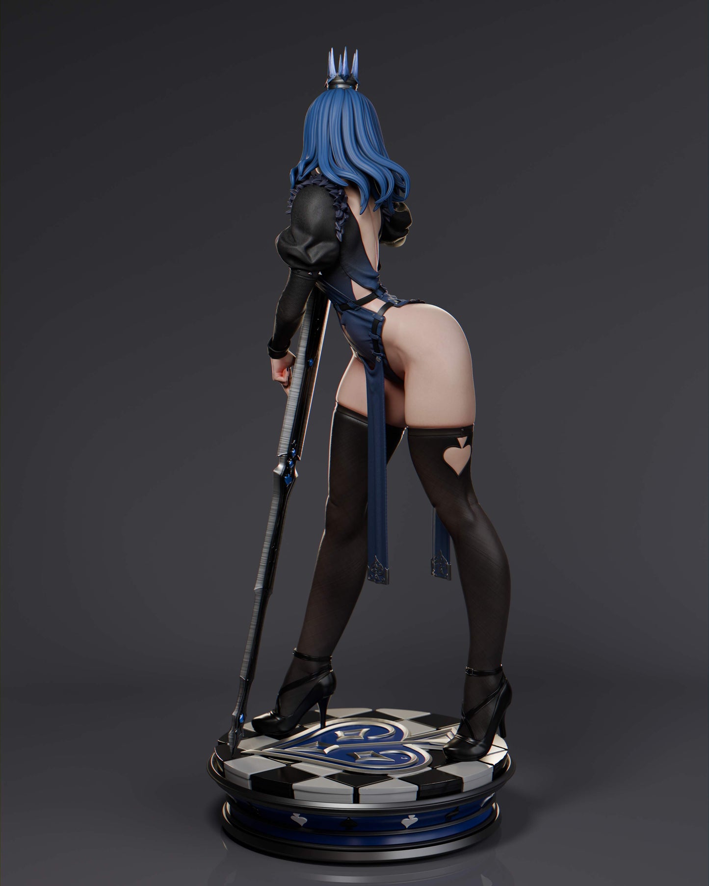 Queen of Spades Resin Art (Design by Abe3D)