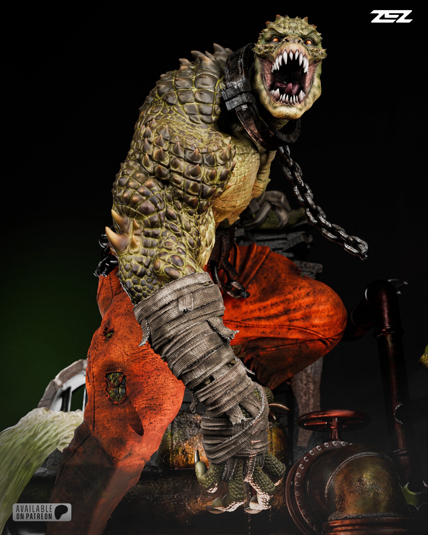 Killer Crocodile Resin Sculpture Fan Art Pro - MTO (ZEZ)