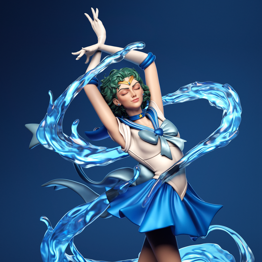 Sailor Moon Mercury Resin Art - MTO (Design by CA3D)