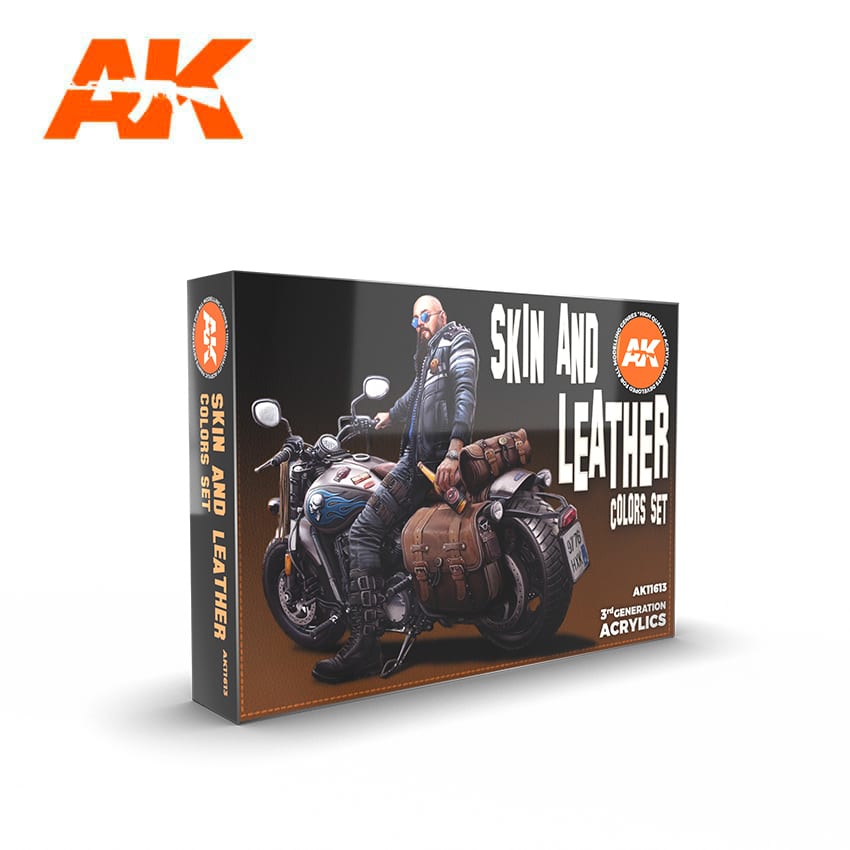 AK 3rd-Gen Acrylic Paint Skin and Leather Colors Set