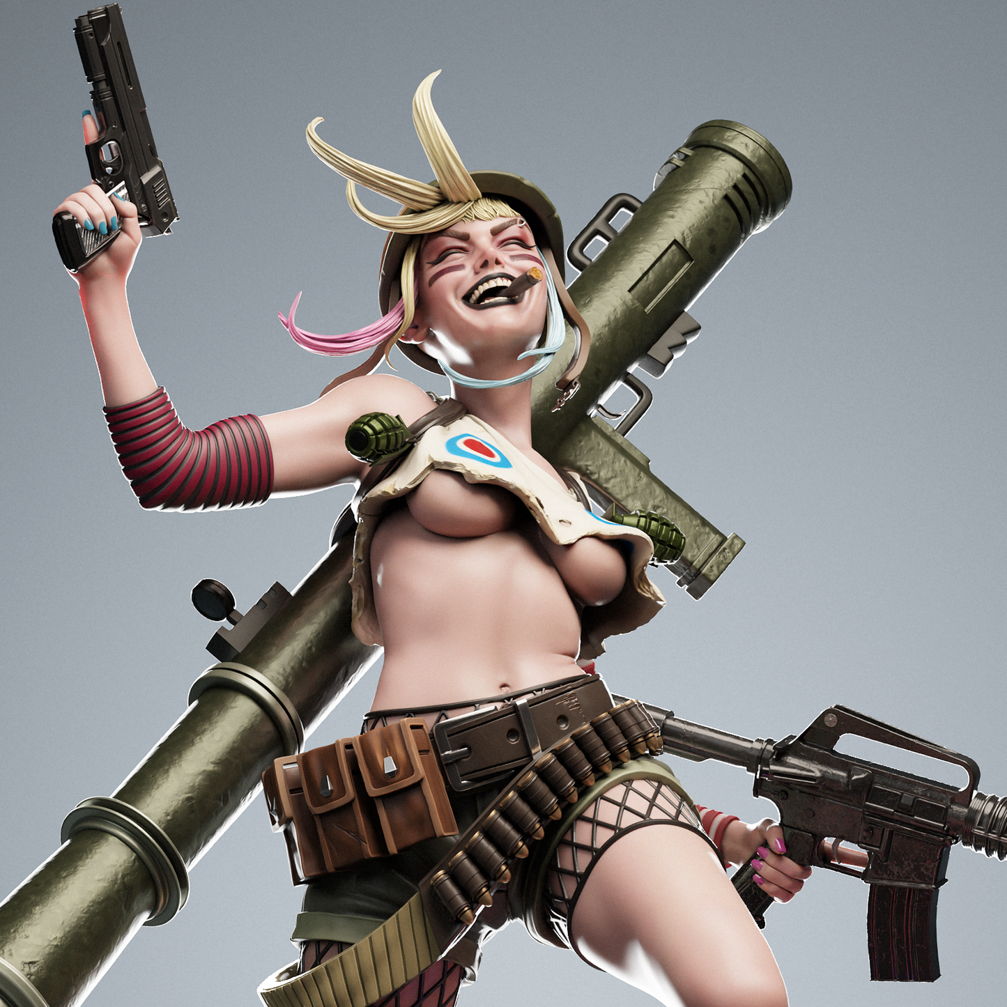 Tank Girl Resin Sculpture (Design by CA3D Studios)
