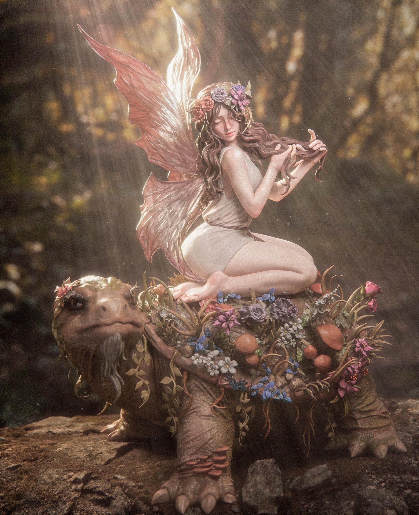 Fairy Blossom Resin Fan Art - MTO (CA3D)