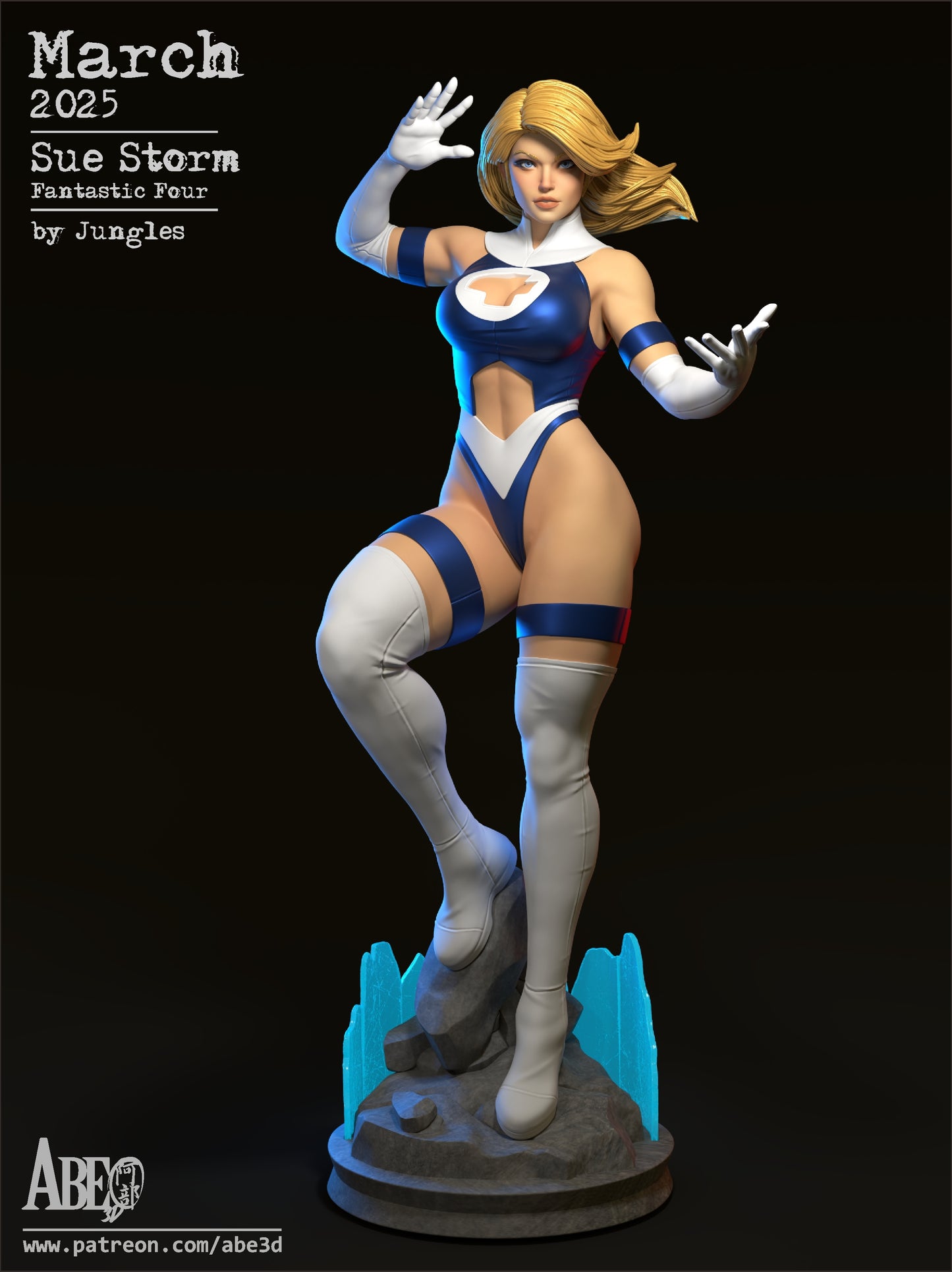 Sue Storm Invisible Woman Resin Fan Art - MTO (A3D)