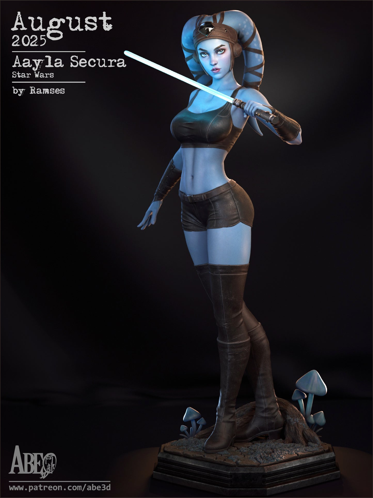 Aayla Secura Resin Fan Art - MTO (Design by Abe3D)