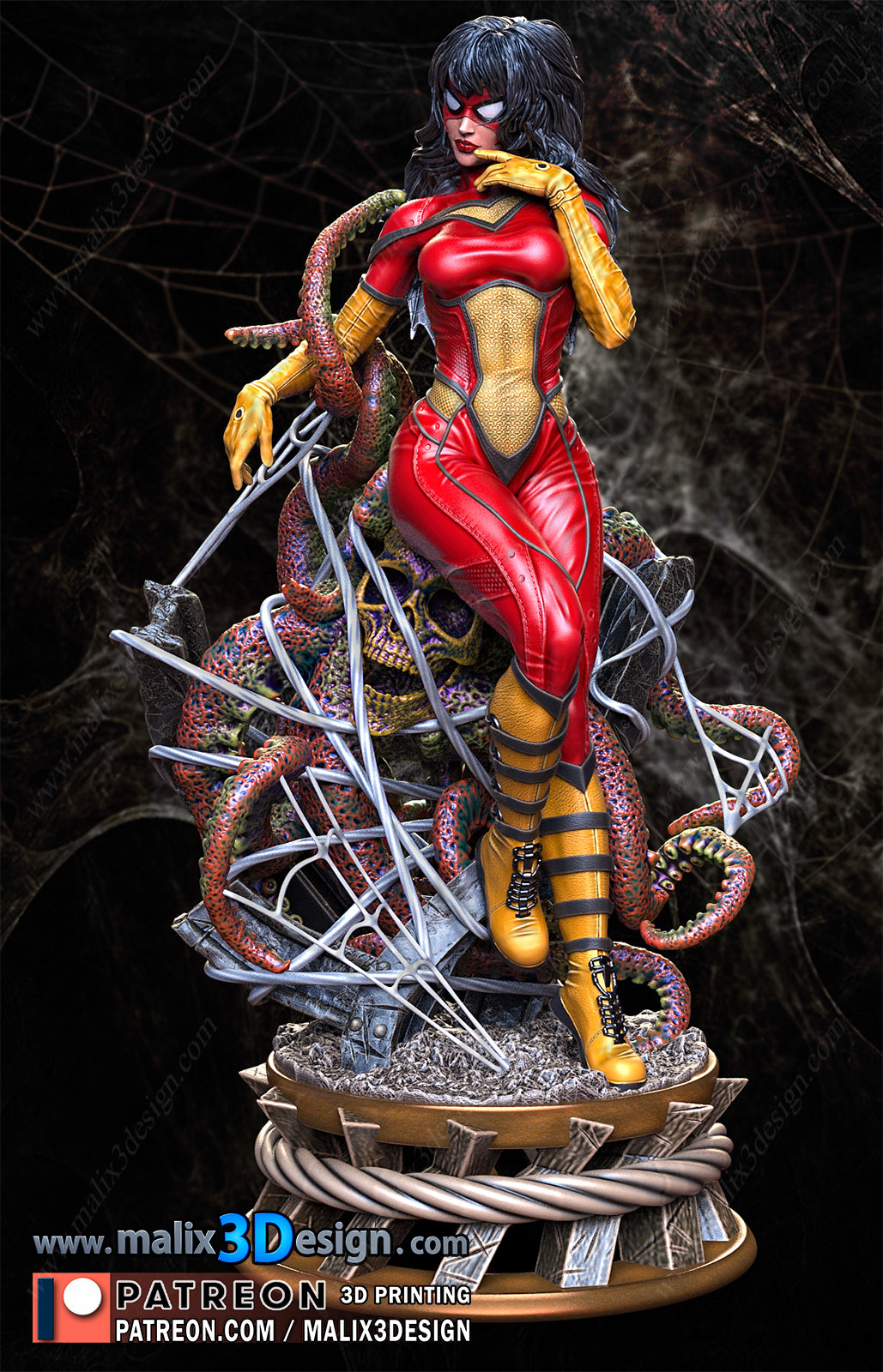 Spider-Girl Sanix Resin Fan Art Pro Painted - MTO