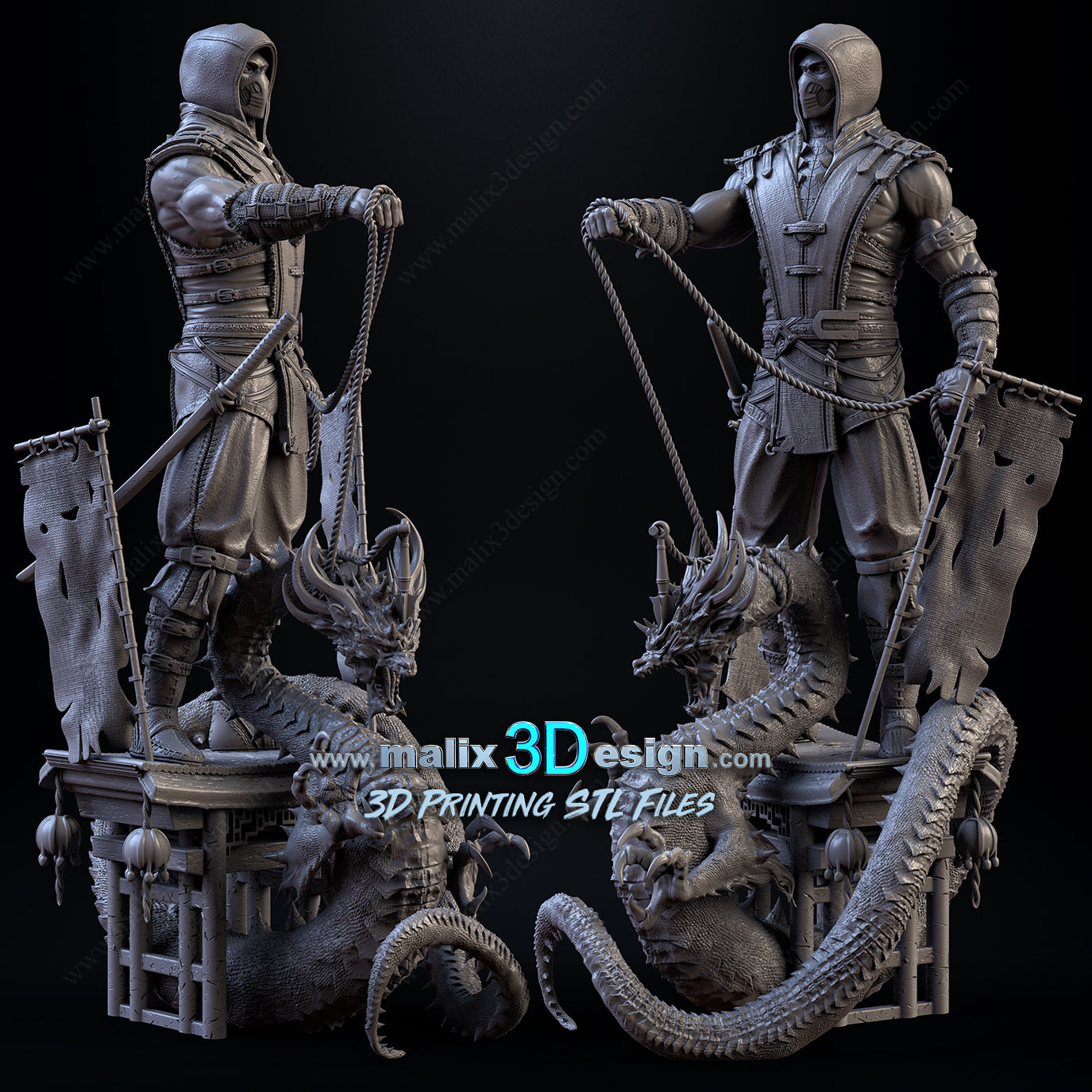 Scorpion Sanix Resin Fan Art Pro Painted - MTO