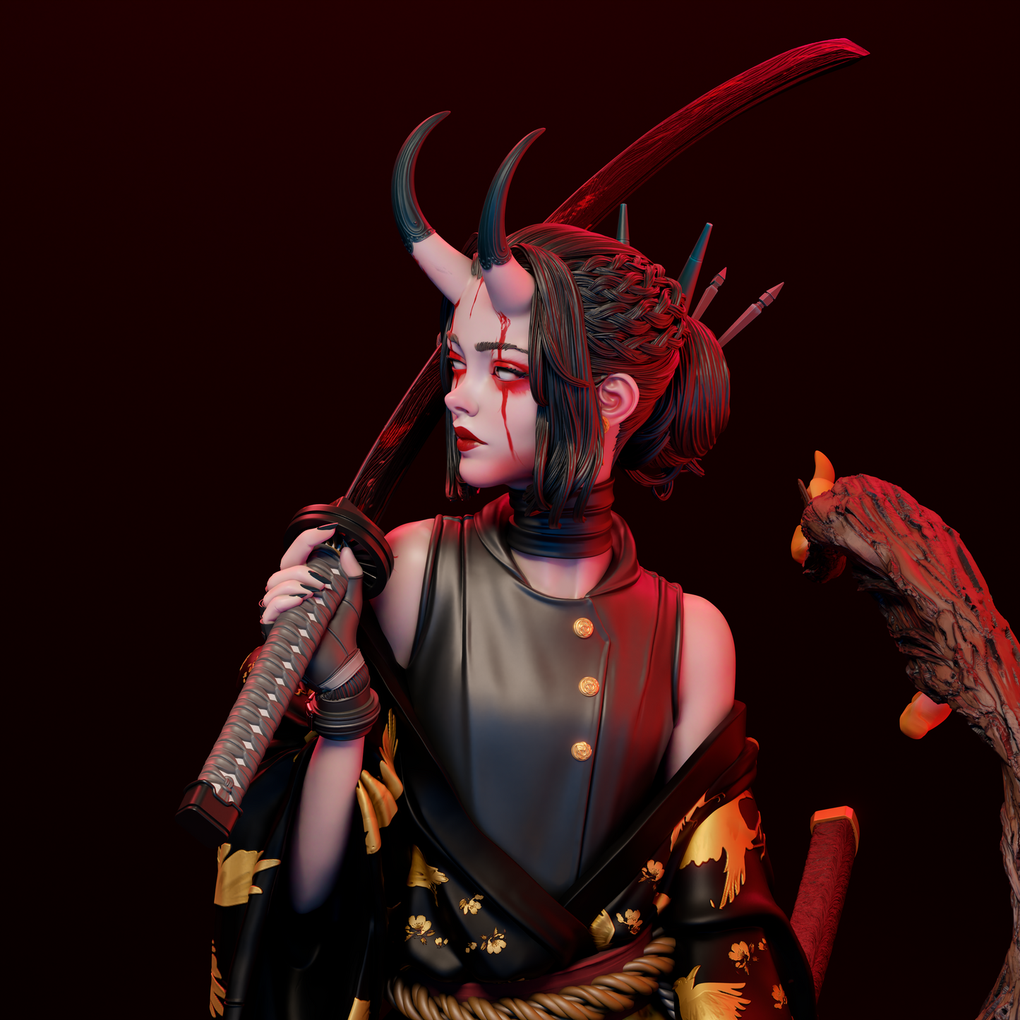Oni Resin Fan Art (Design by CA3D Studios)