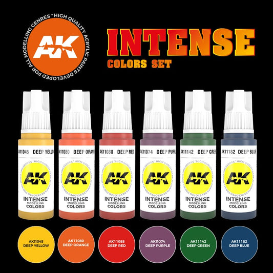 AK 3rd-Gen Acrylic Paint Intense Colors Set
