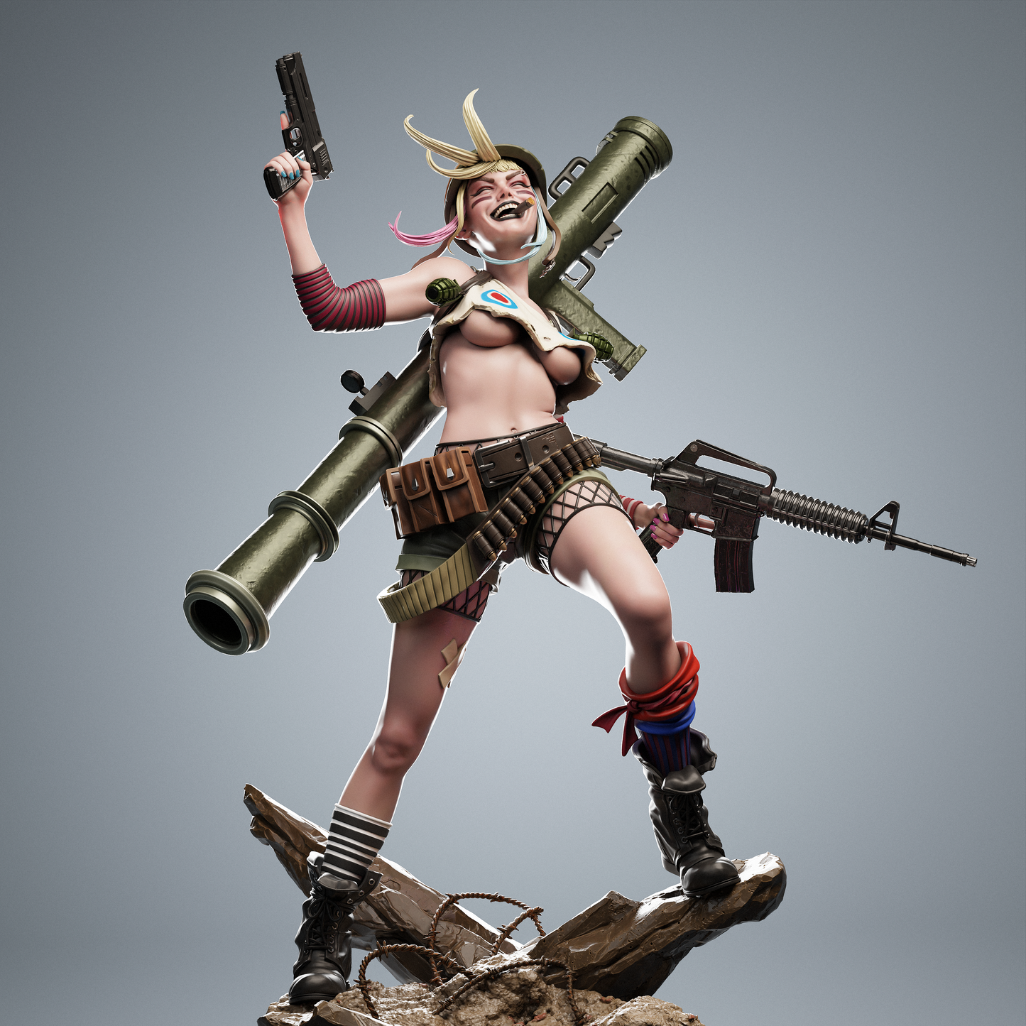 Tank Girl Resin Sculpture (Design by CA3D Studios)