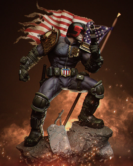 Judge Dredd Resin Fan Art - MTO (Design by CA3D Studios)
