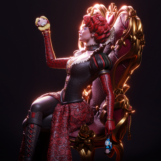 Queen of Hearts Resin Art - MTO (Design by CA3D)