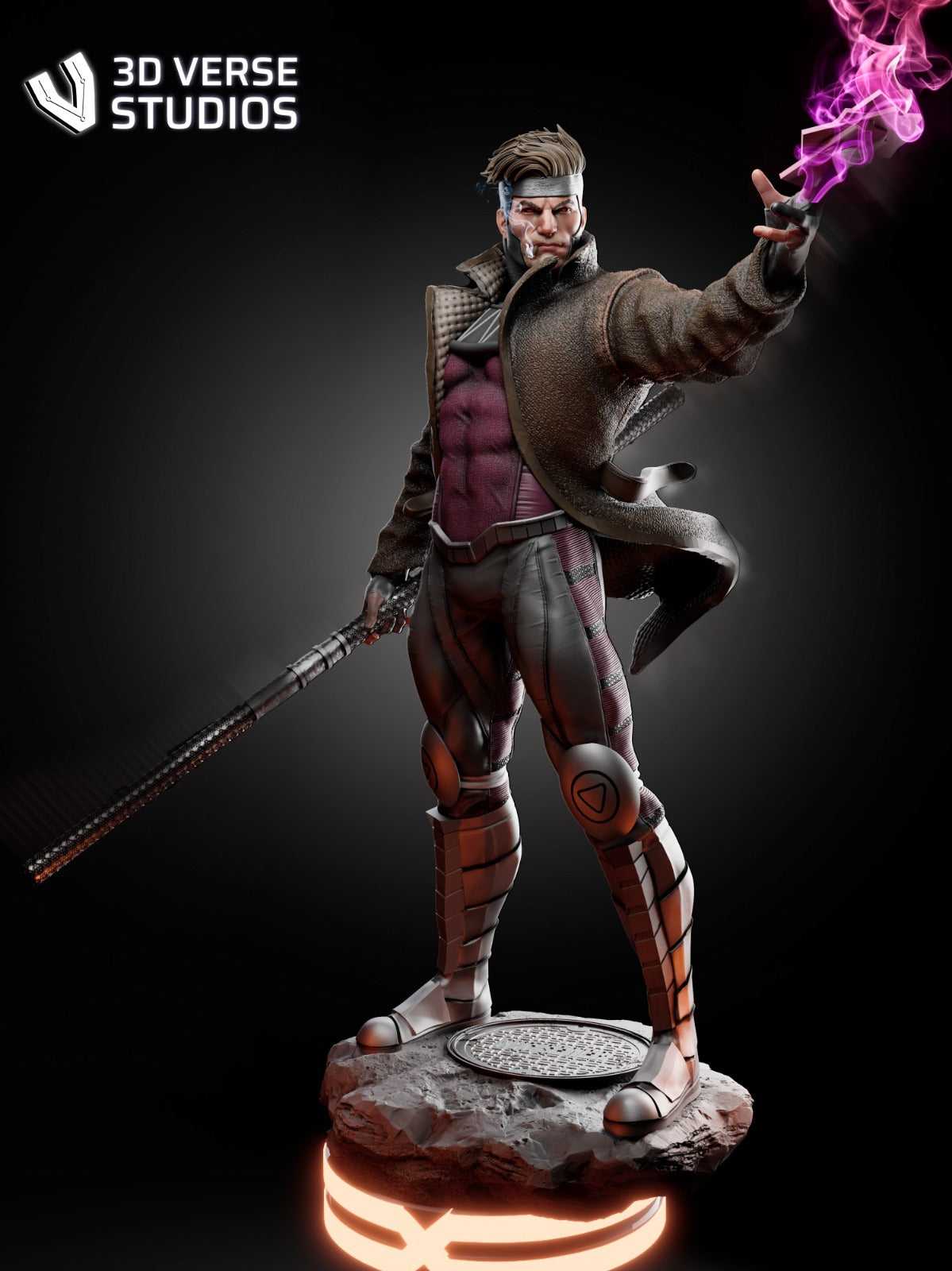 Gambit Collectible Resin Fan Art Pro Painted - MTO