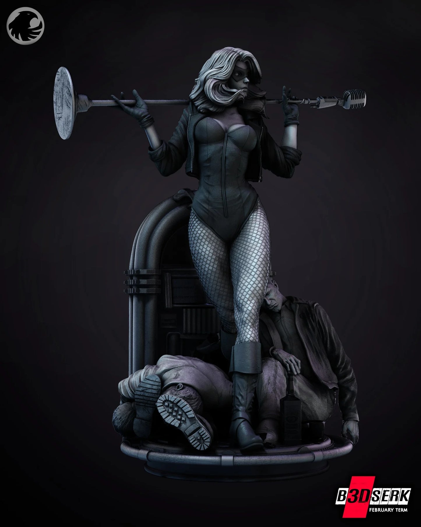 Black Canary Diorama Resin Fan Art Pro Painted - MTO
