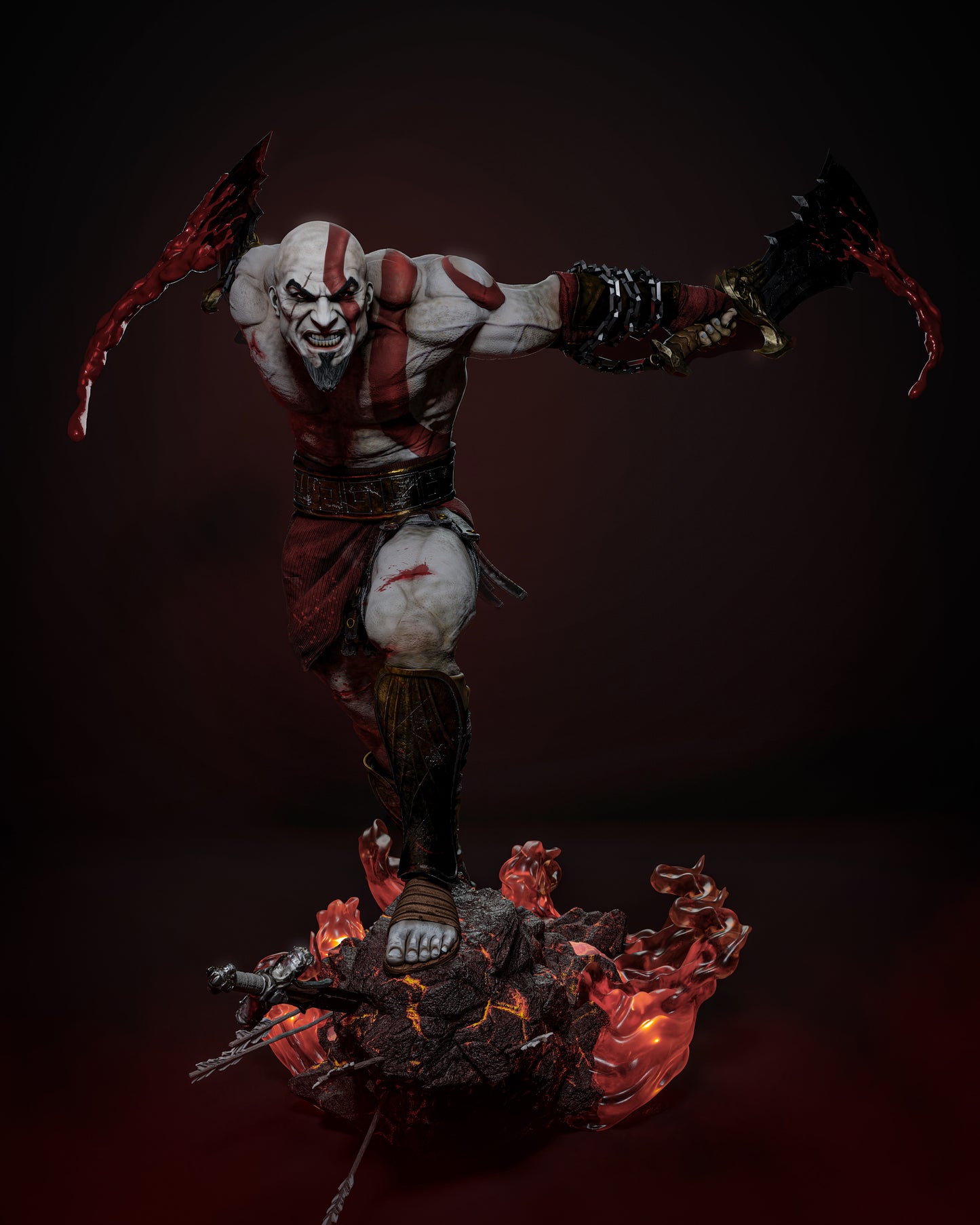 Kratos Resin Fan Art - MTO ZEZ