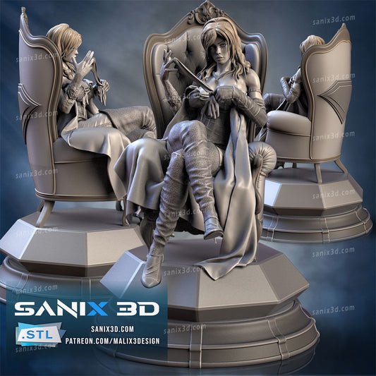 Emma Frost Resin Art (Design by Sanix3D)