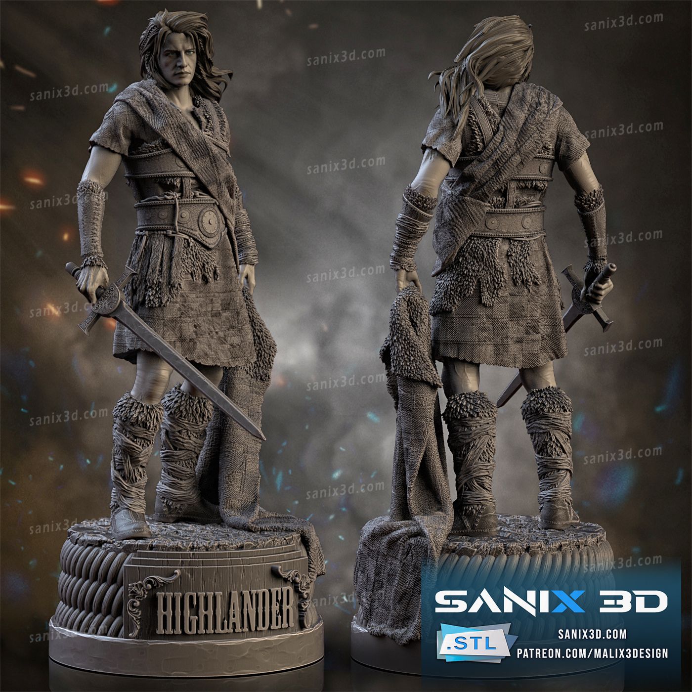 Highlander Resin Art (Design by Sanix3D)