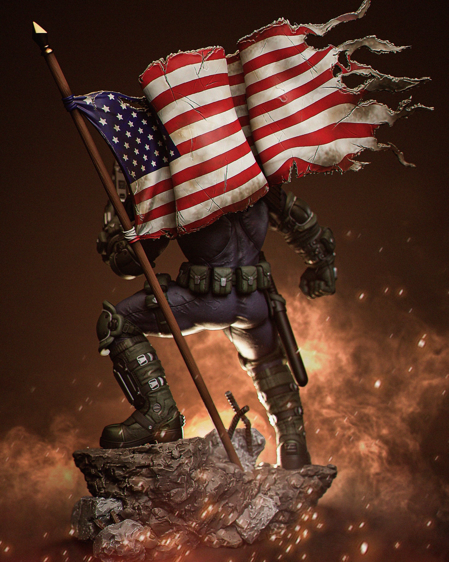 Judge Dredd Resin Fan Art - MTO (Design by CA3D Studios)