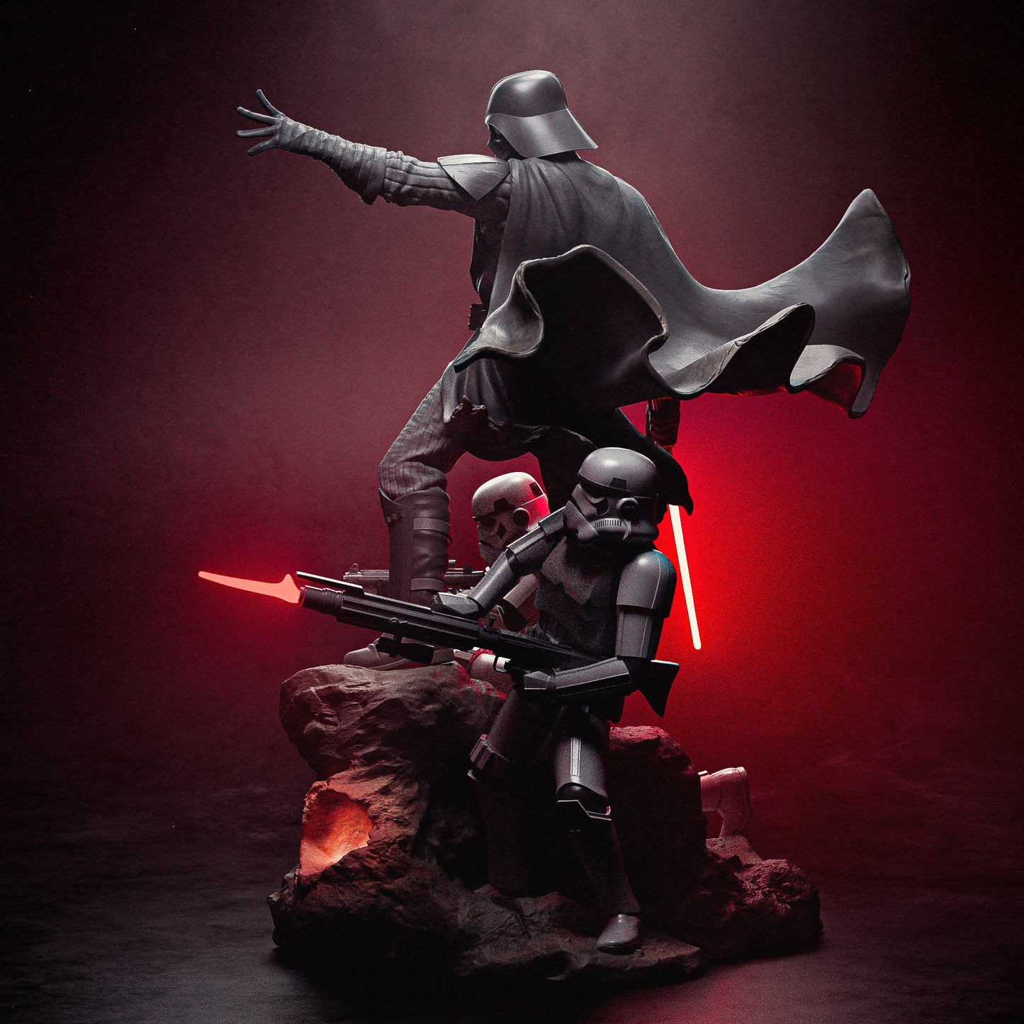 Darth Vader Diorama Resin Fan Art Pro Painted - MTO