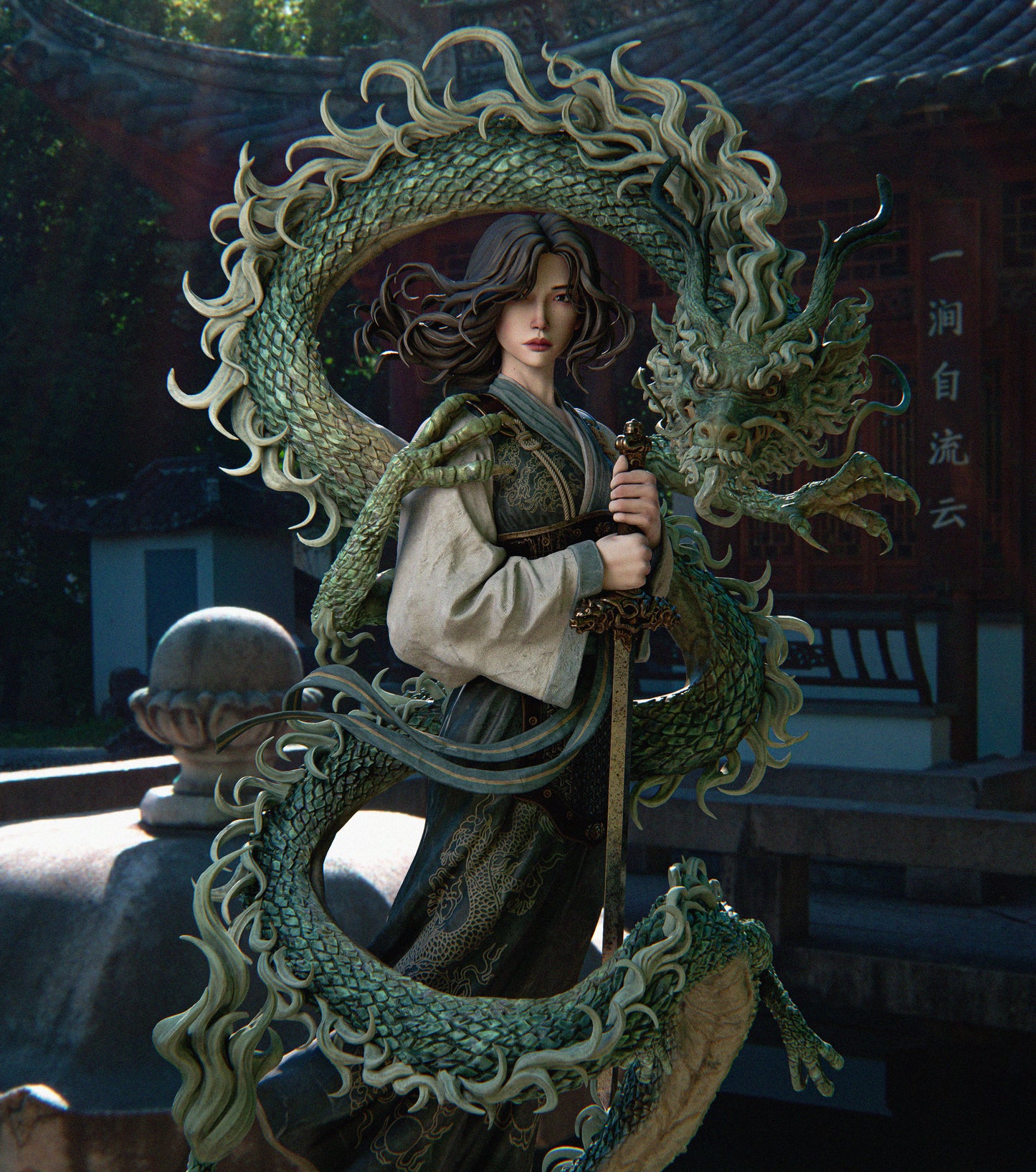 Mulan Resin Sculpture (Design by CA3D Studios)