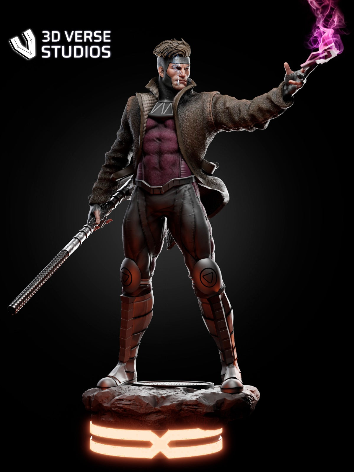 Gambit Collectible Resin Fan Art Pro Painted - MTO