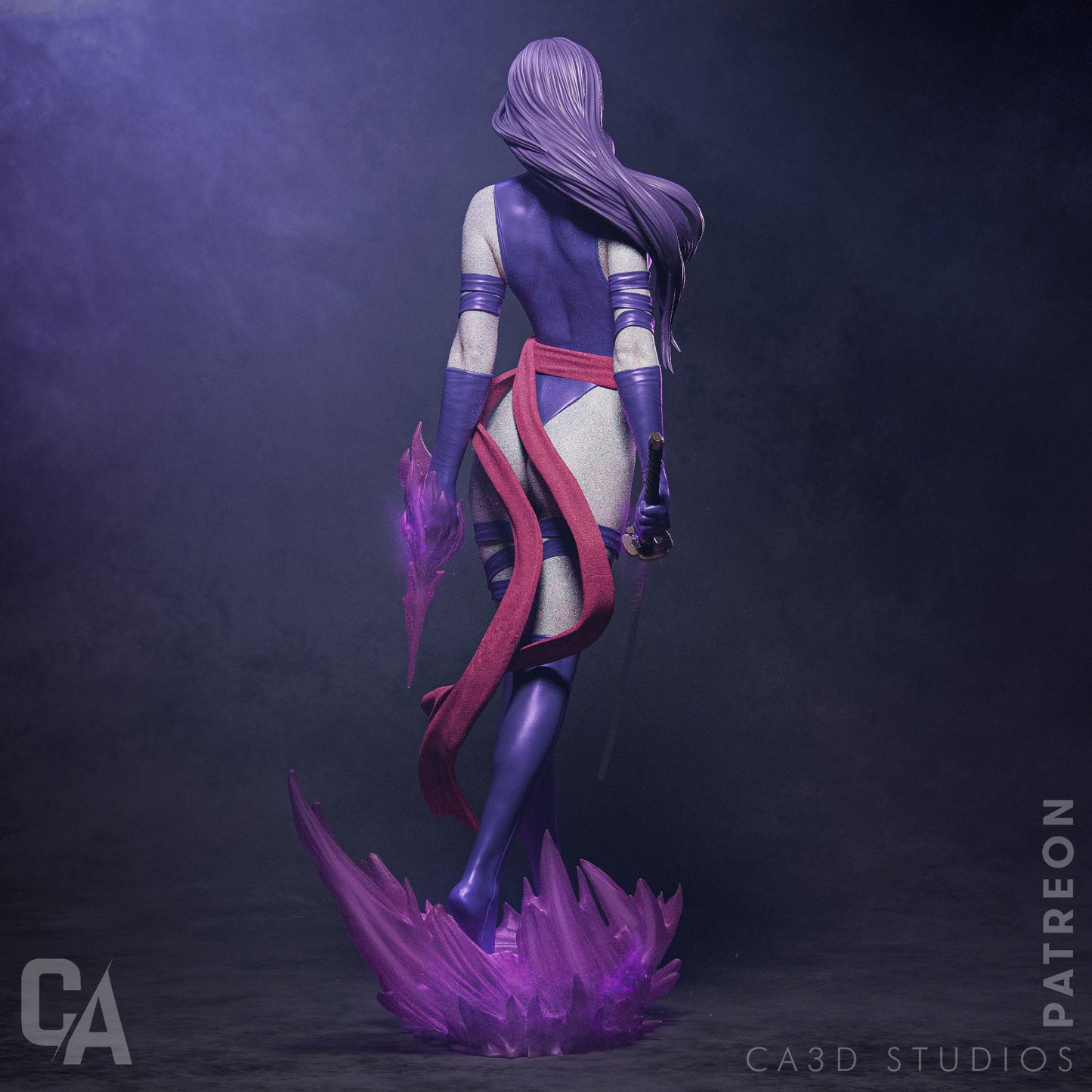 Psylocke Collectible Resin Fan Art - MTO